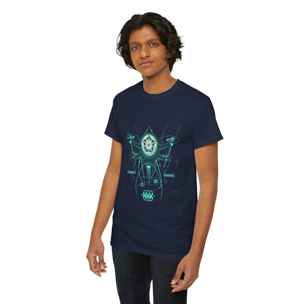 NVK ALIEN DRONE EMBLEM TEE™ — Futuristic Tech Graphic
