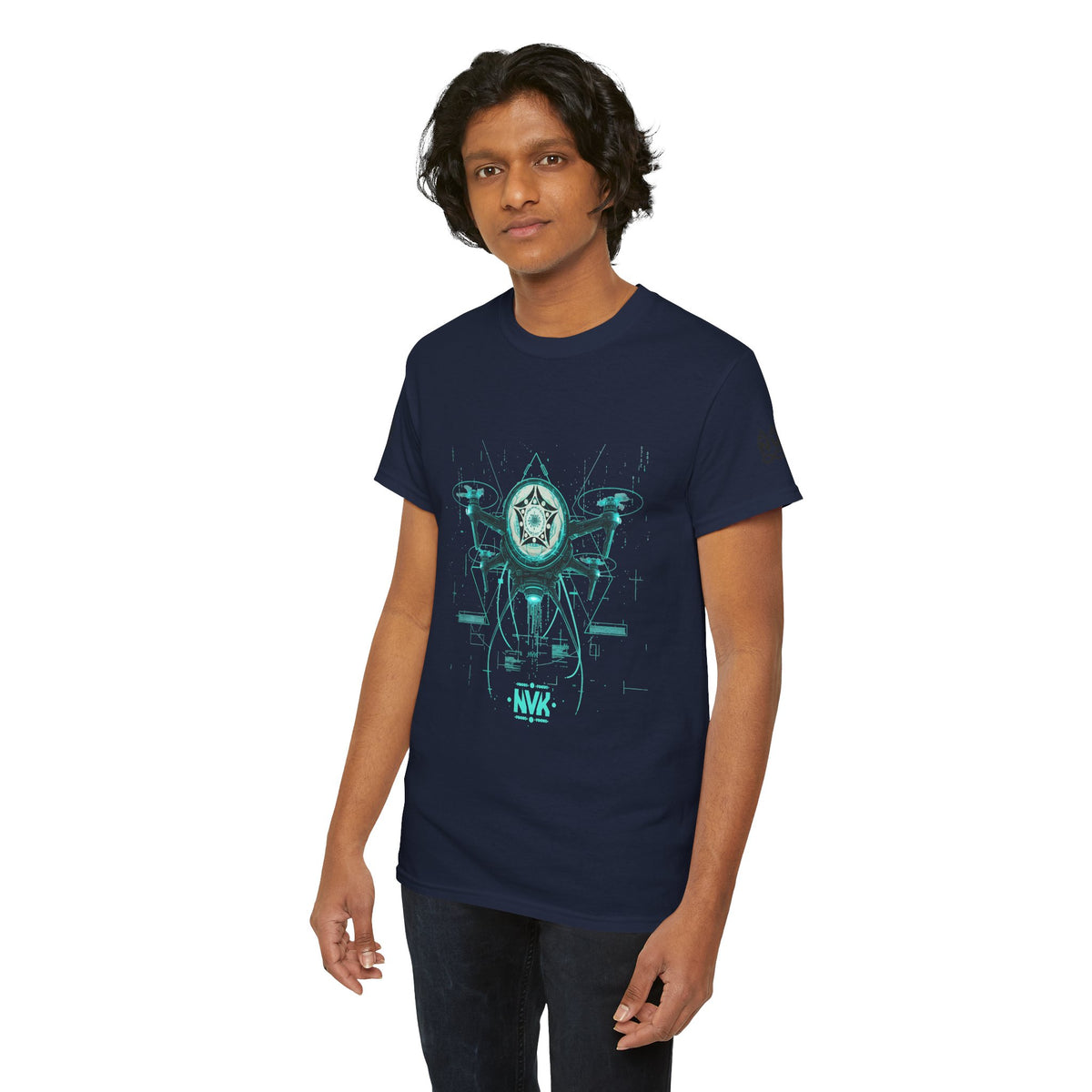 NVK ALIEN DRONE EMBLEM TEE™ — Futuristic Tech Graphic