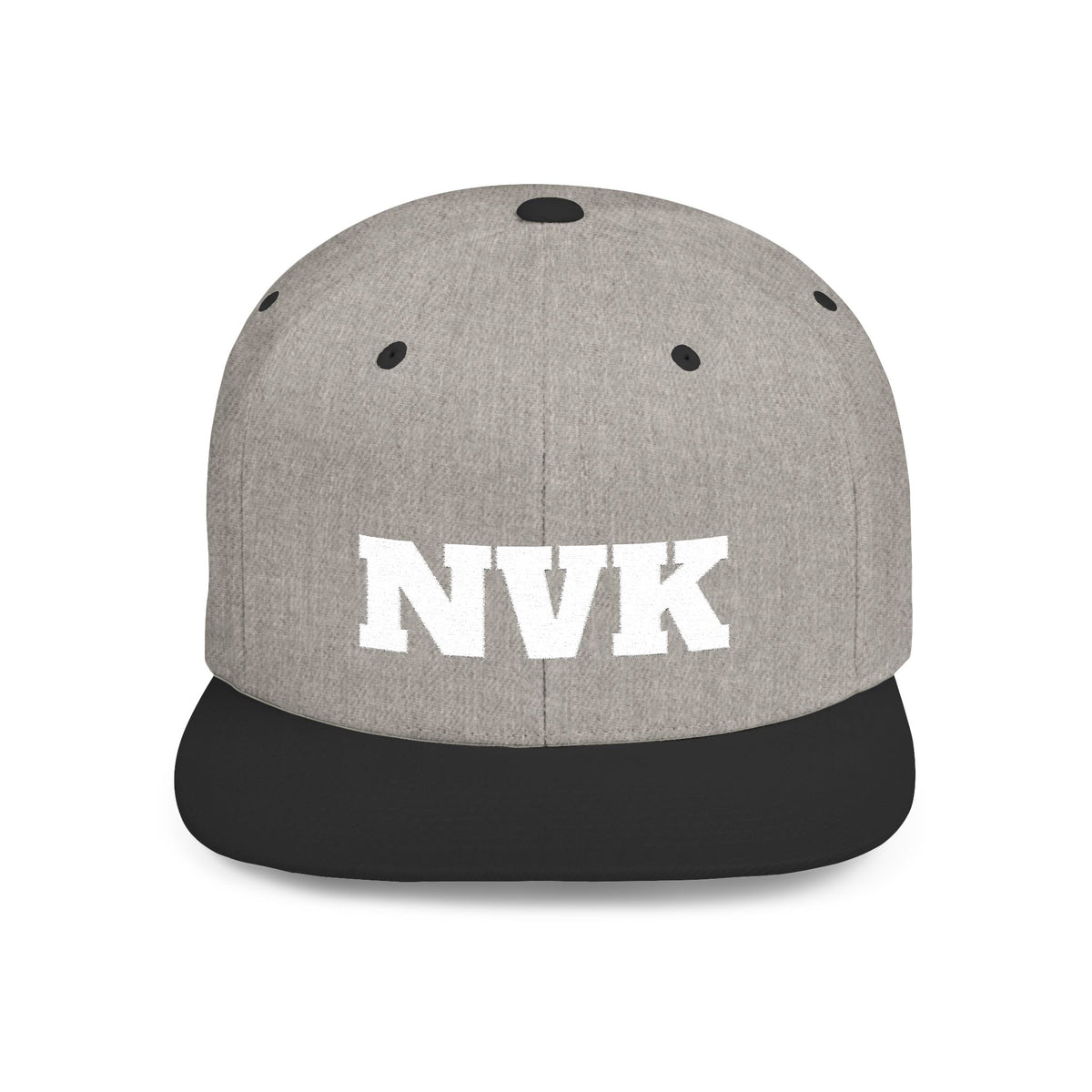 NVK FLAT BILL SNAPBACK™ — Bold Distressed Embroidered Logo
