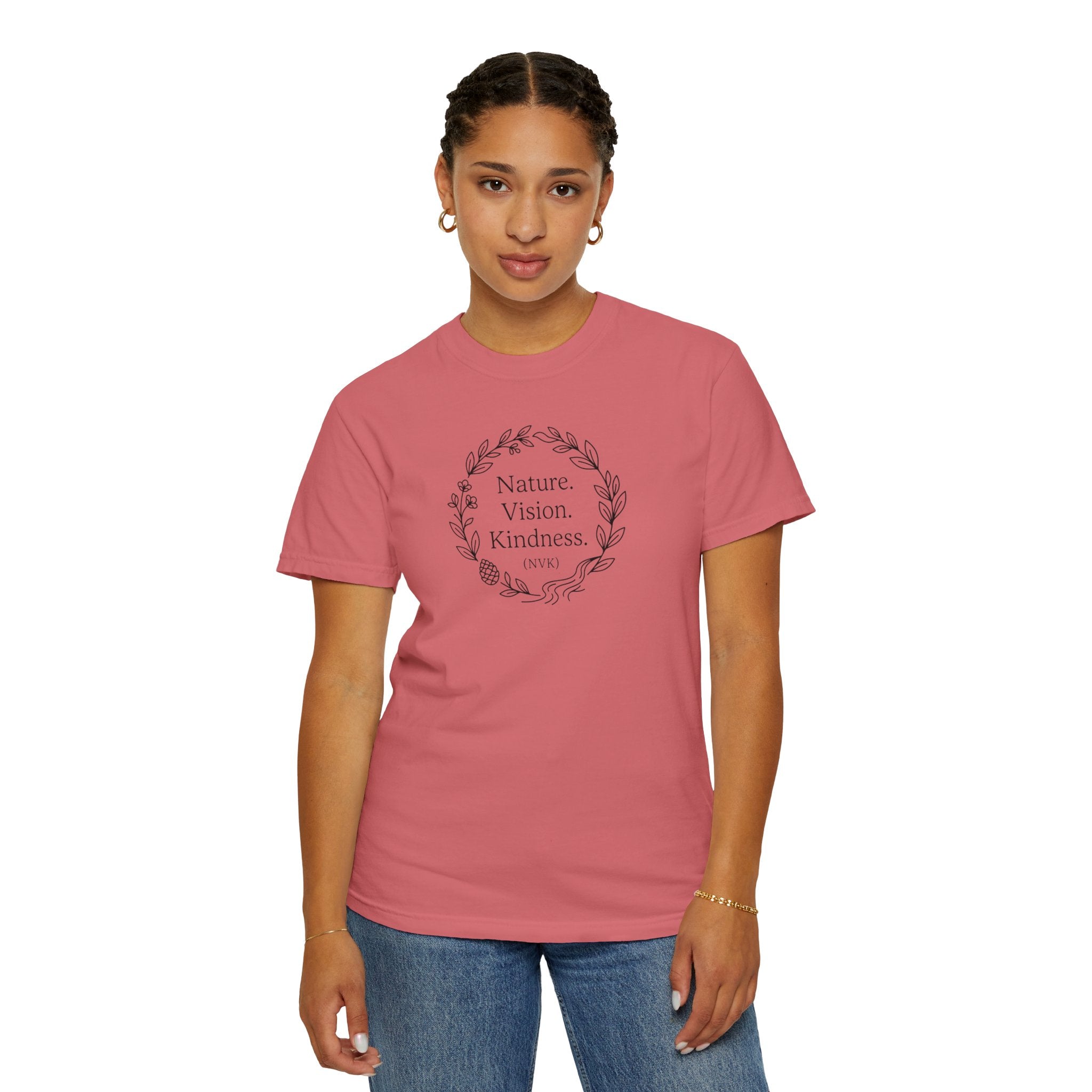 NVK NATURE VISION KINDNESS TEE™ — Floral Wreath Graphic