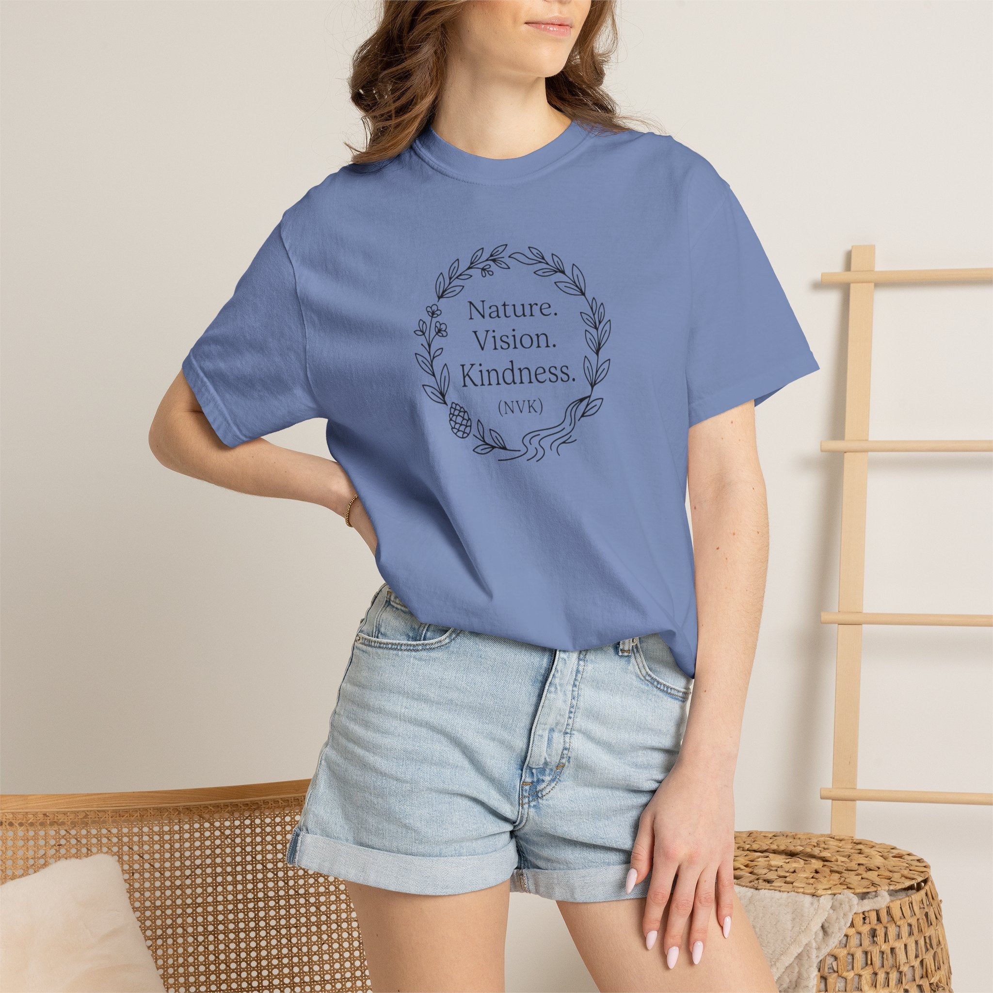NVK NATURE VISION KINDNESS TEE™ — Floral Wreath Graphic