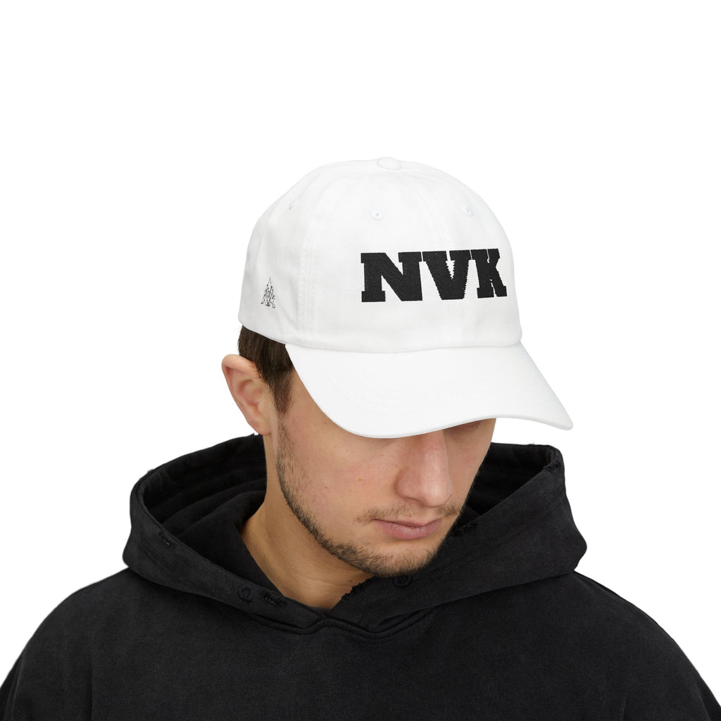 NVK EMBROIDERED DAD CAP™ — Classic White Baseball Hat