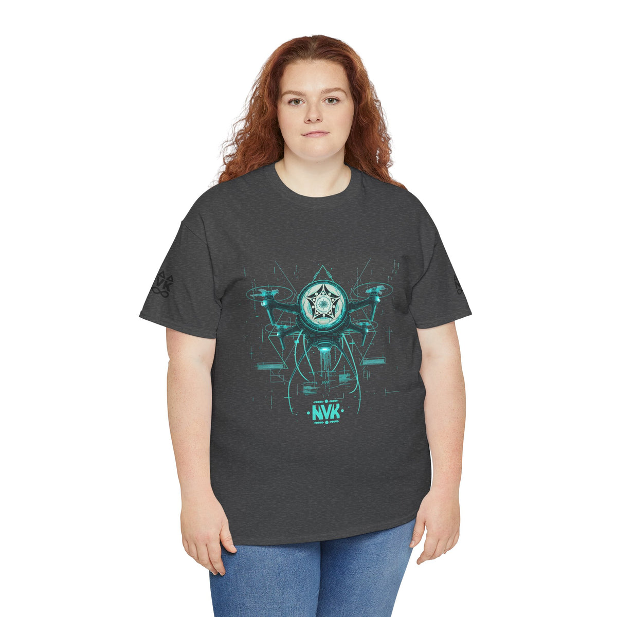 NVK ALIEN DRONE EMBLEM TEE™ — Futuristic Tech Graphic