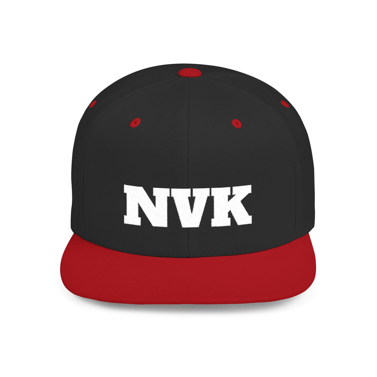 NVK FLAT BILL SNAPBACK™ — Bold Distressed Embroidered Logo