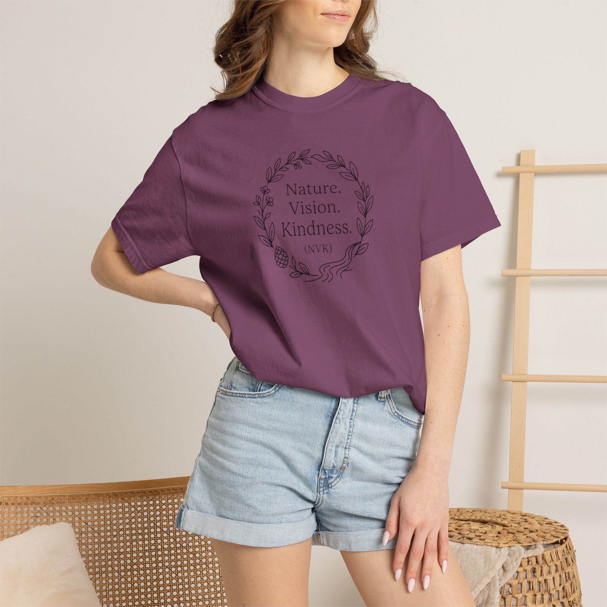 NVK NATURE VISION KINDNESS TEE™ — Floral Wreath Graphic