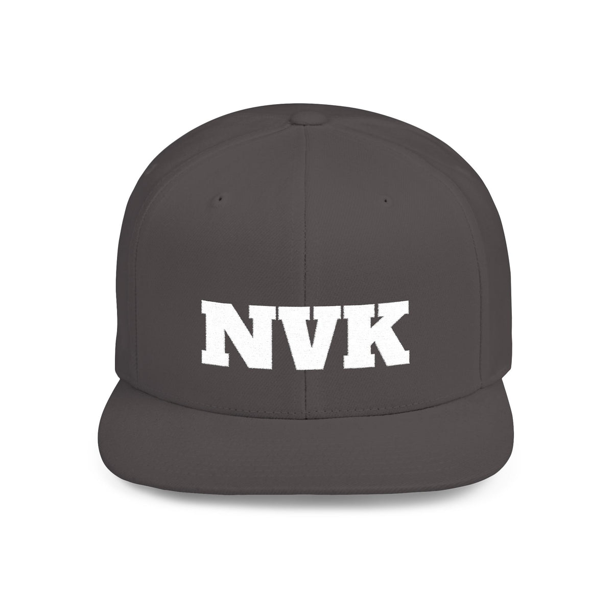 NVK FLAT BILL SNAPBACK™ — Bold Distressed Embroidered Logo