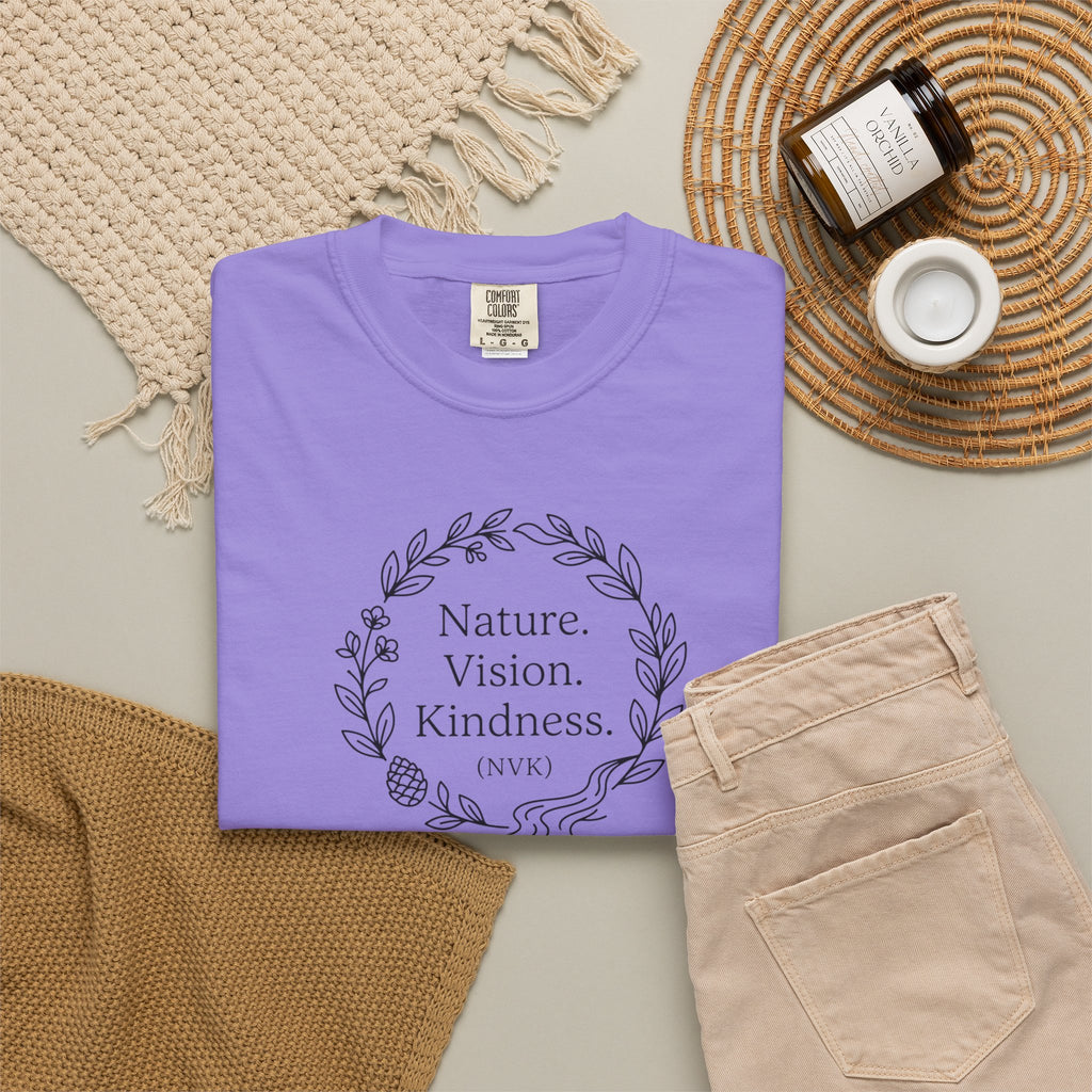 NVK NATURE VISION KINDNESS TEE™ — Floral Wreath Graphic