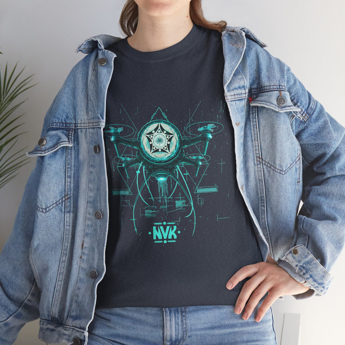 NVK ALIEN DRONE EMBLEM TEE™ — Futuristic Tech Graphic