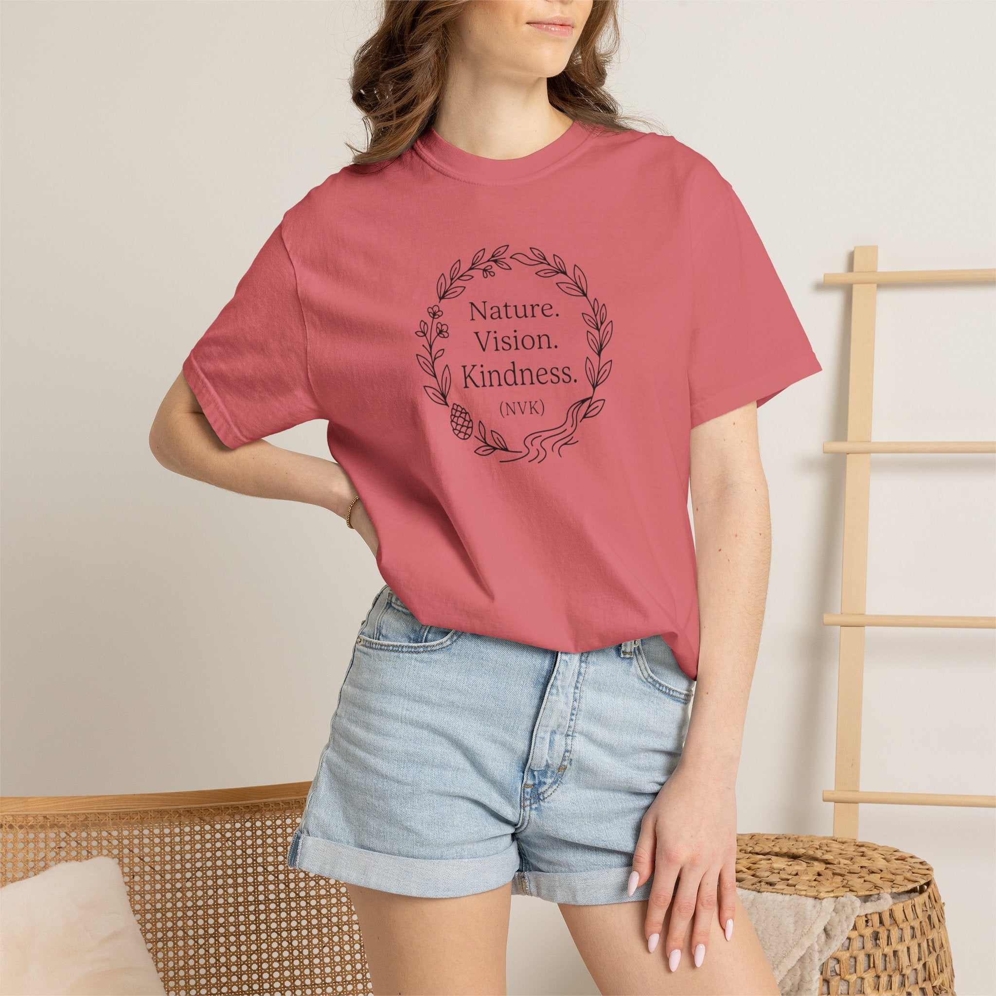 NVK NATURE VISION KINDNESS TEE™ — Floral Wreath Graphic