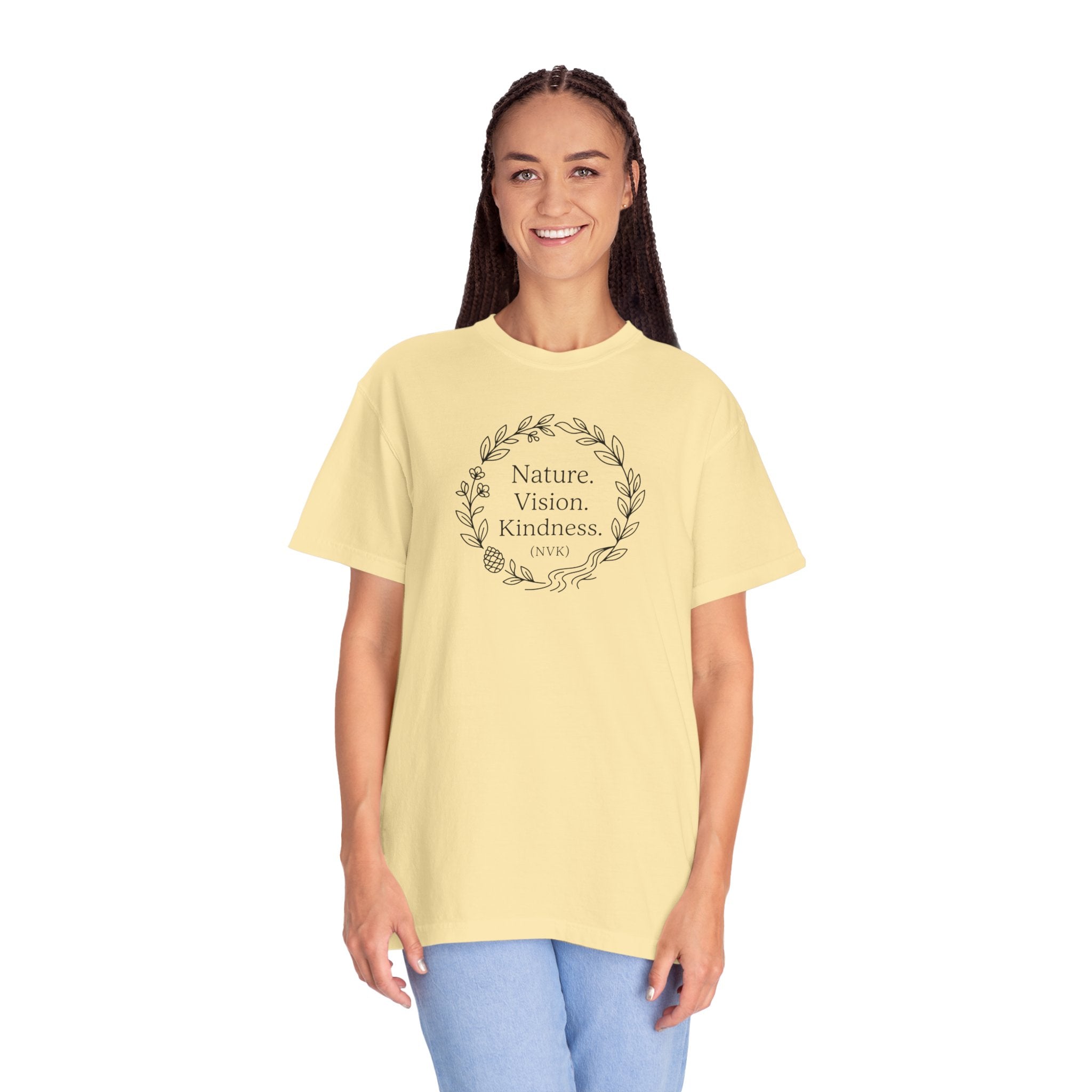 NVK NATURE VISION KINDNESS TEE™ — Floral Wreath Graphic
