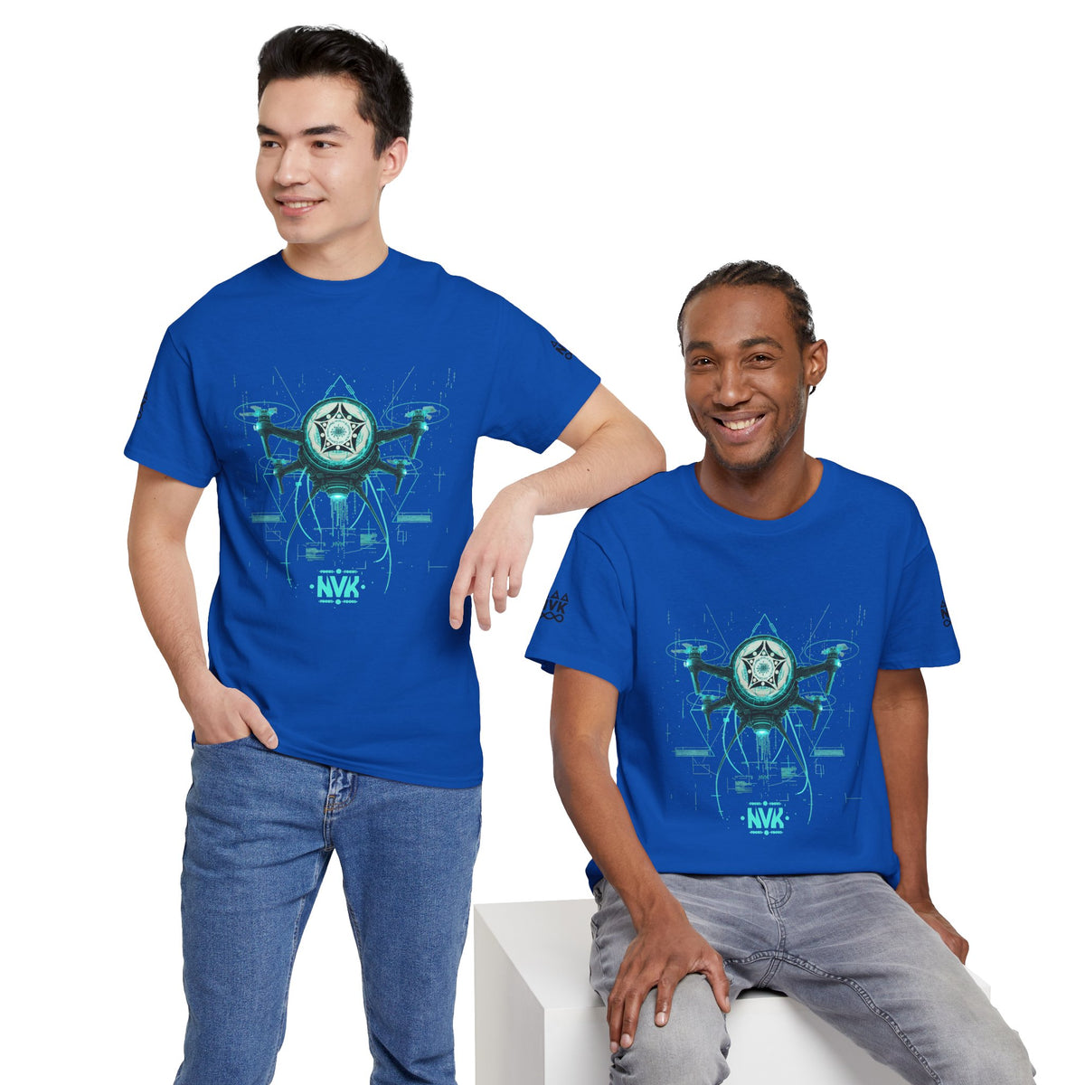 NVK ALIEN DRONE EMBLEM TEE™ — Futuristic Tech Graphic