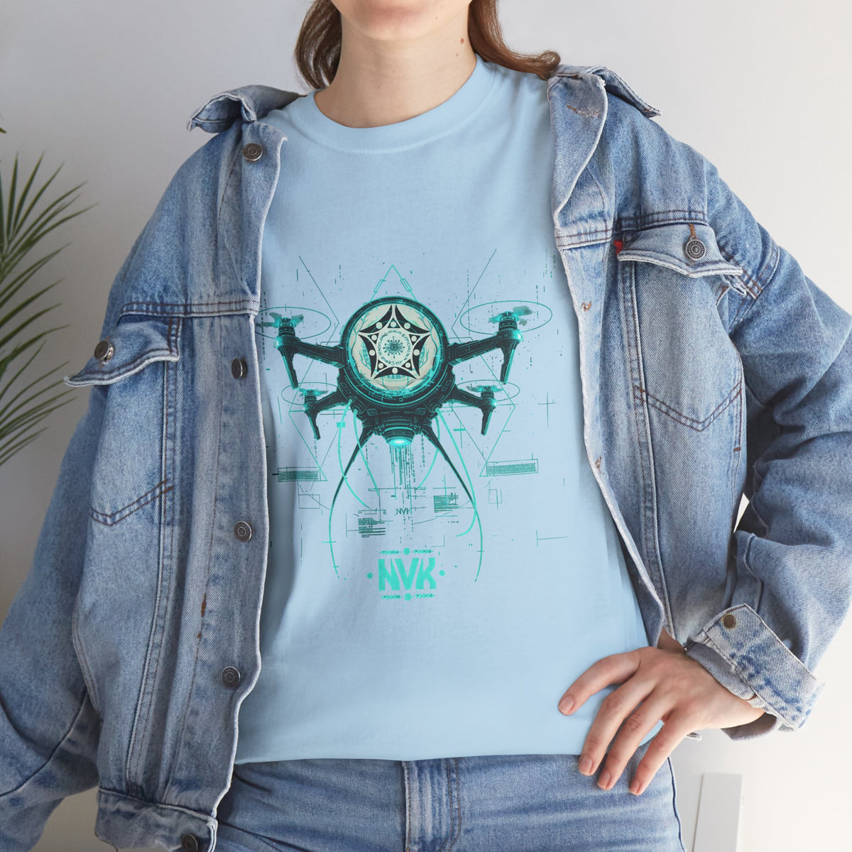 NVK ALIEN DRONE EMBLEM TEE™ — Futuristic Tech Graphic