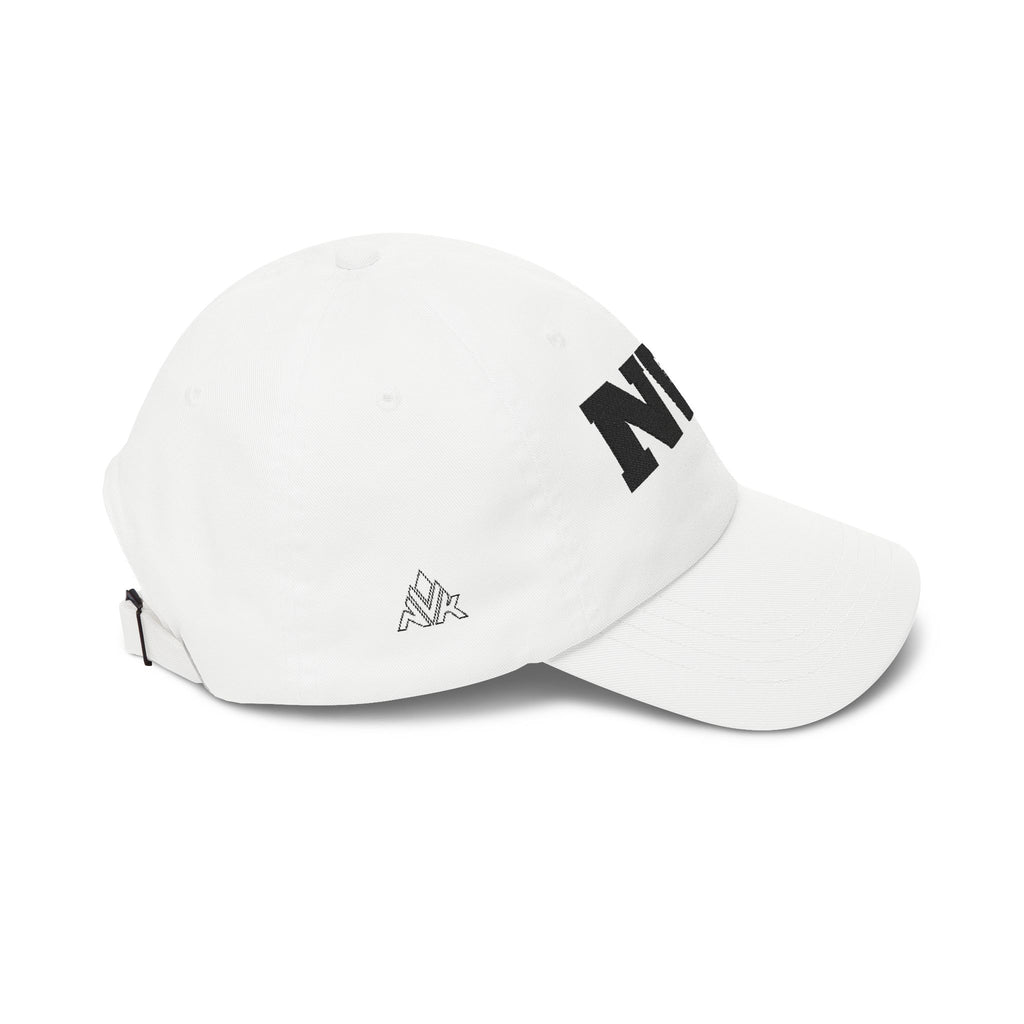 NVK EMBROIDERED DAD CAP™ — Classic White Baseball Hat