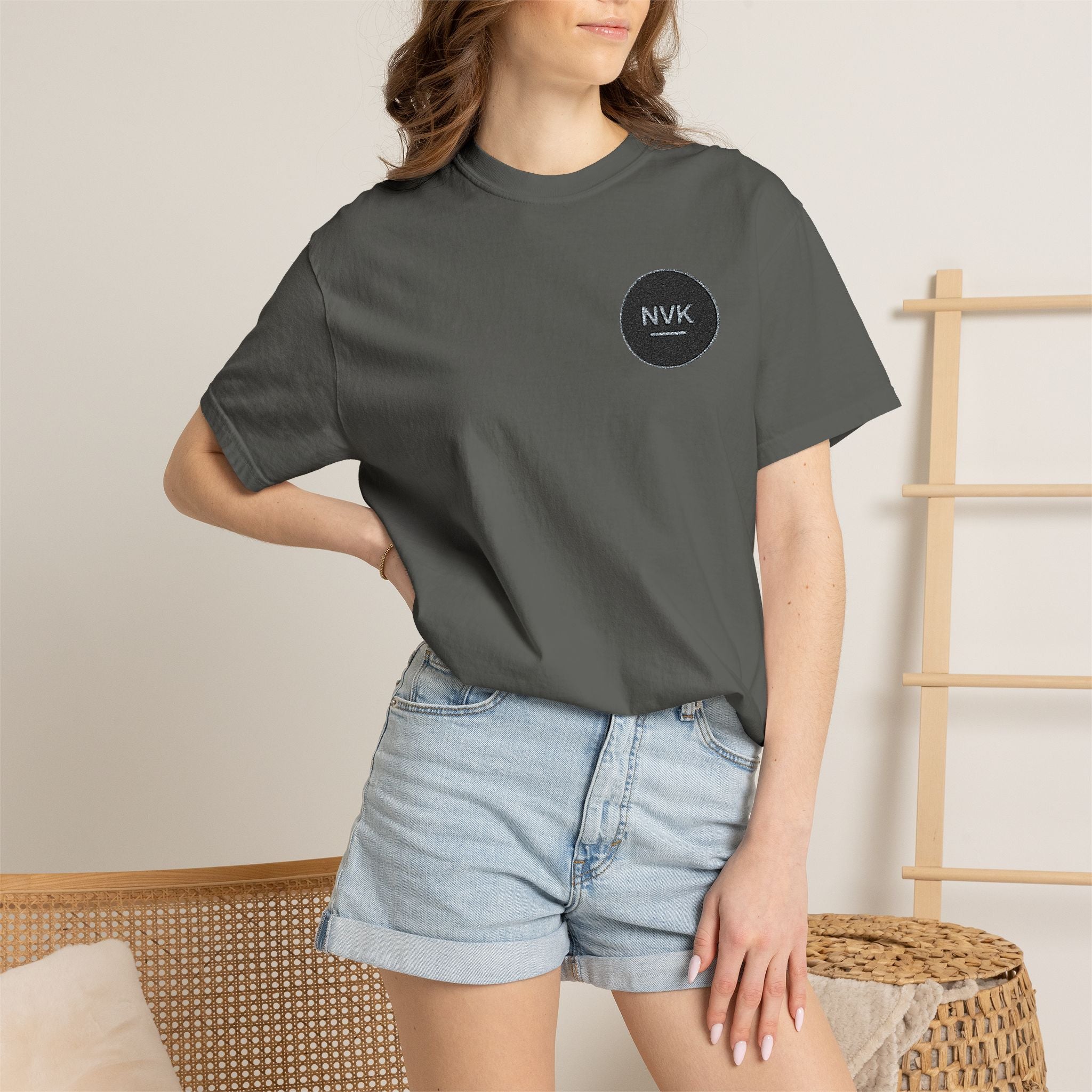NVK MINIMAL LOGO TEE™ — Heavyweight Garment-Dyed Essential