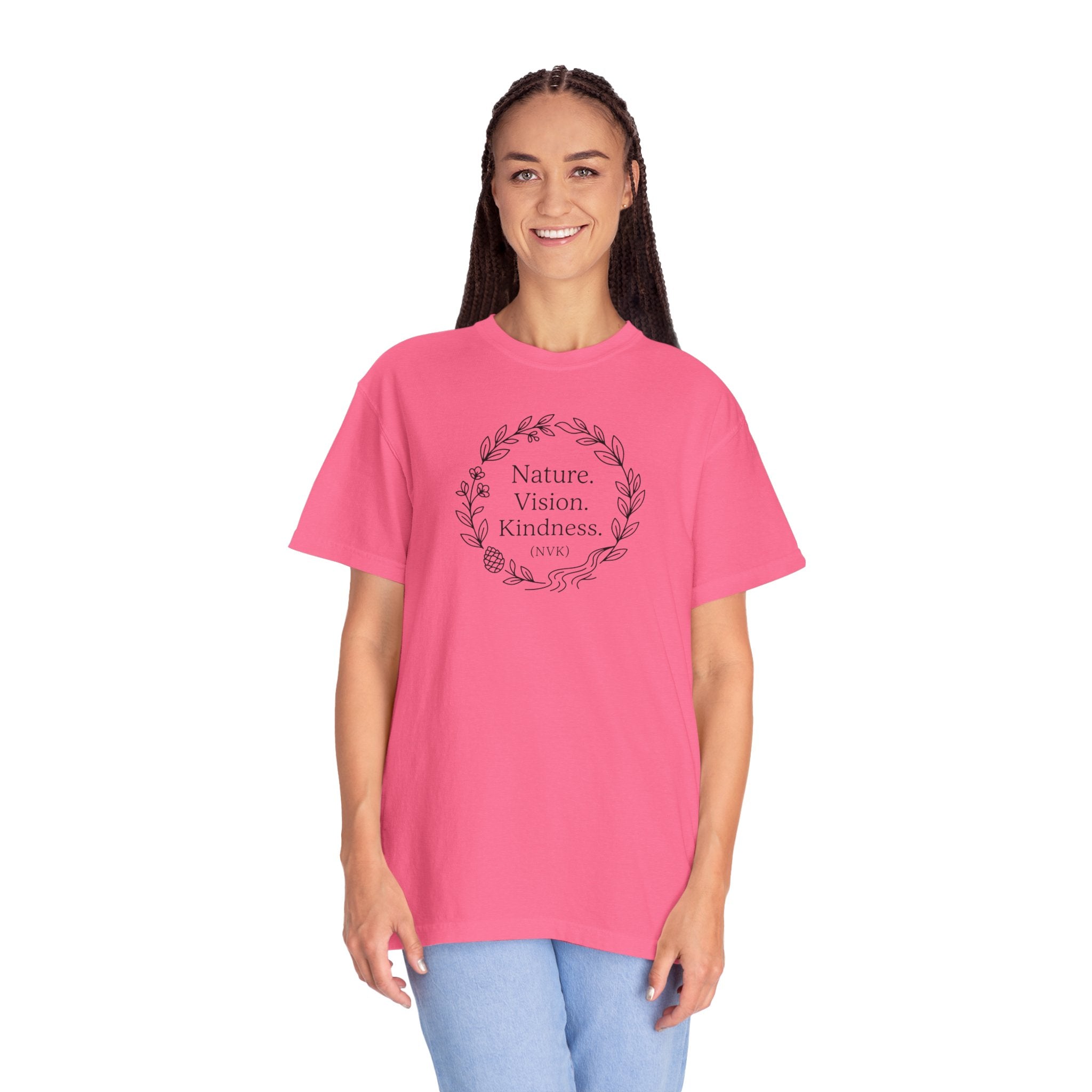 NVK NATURE VISION KINDNESS TEE™ — Floral Wreath Graphic