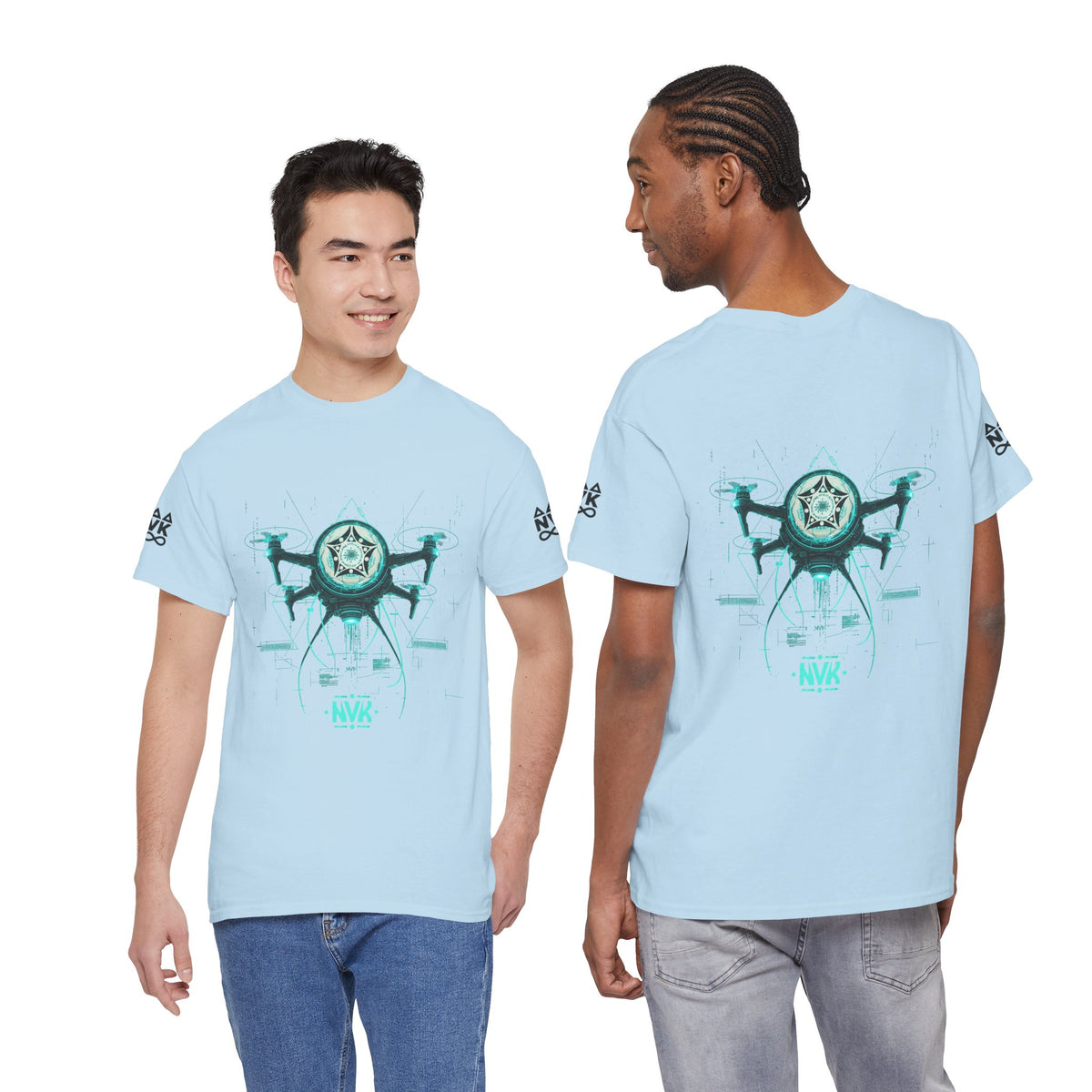 NVK ALIEN DRONE EMBLEM TEE™ — Futuristic Tech Graphic