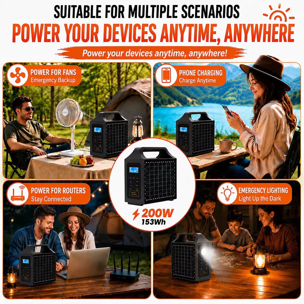 NVK POWER™ Portable Solar Power Station (200W Pro)