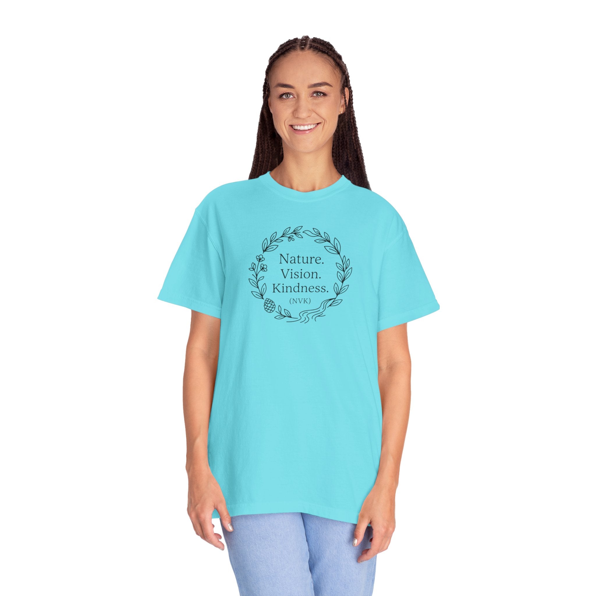 NVK NATURE VISION KINDNESS TEE™ — Floral Wreath Graphic