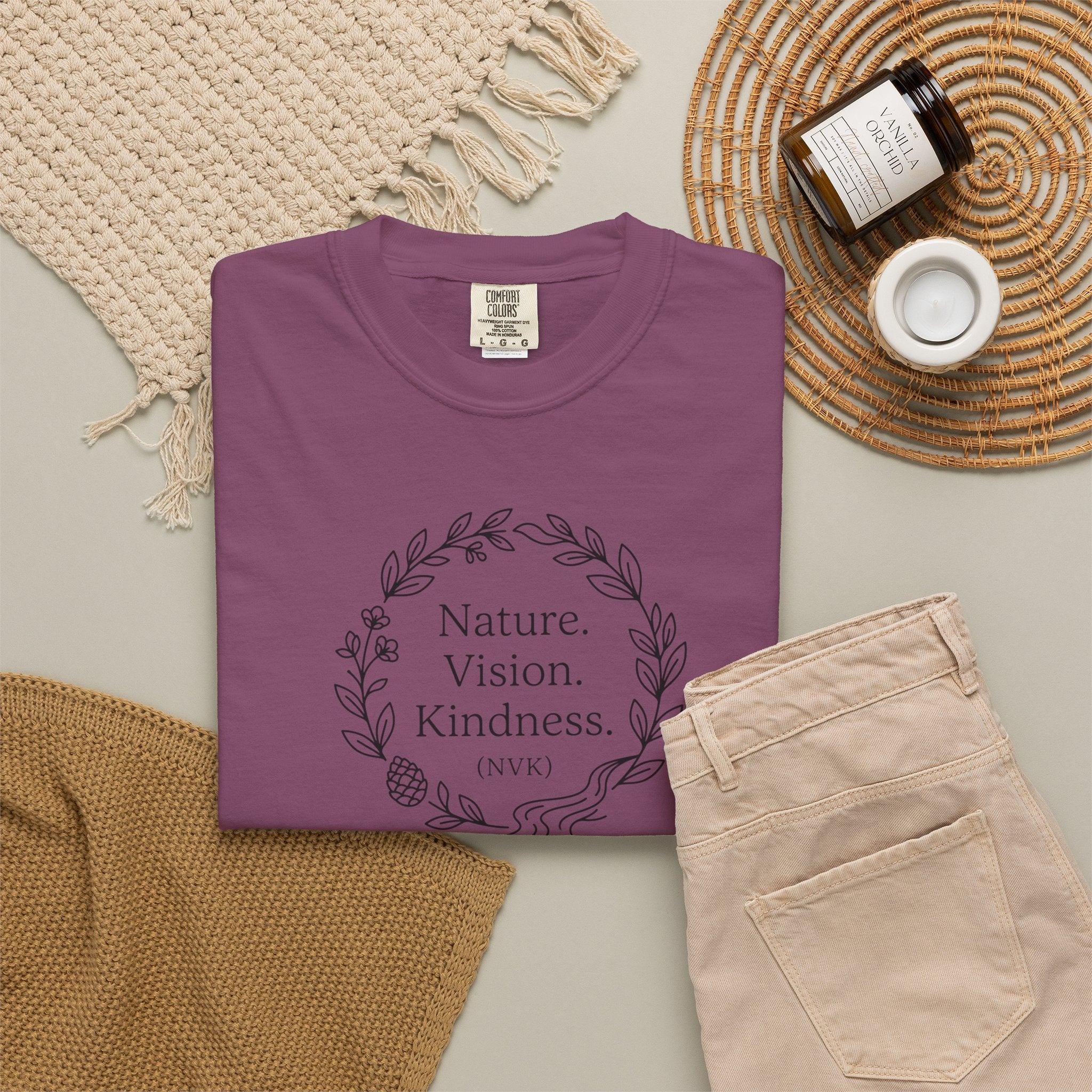 NVK NATURE VISION KINDNESS TEE™ — Floral Wreath Graphic