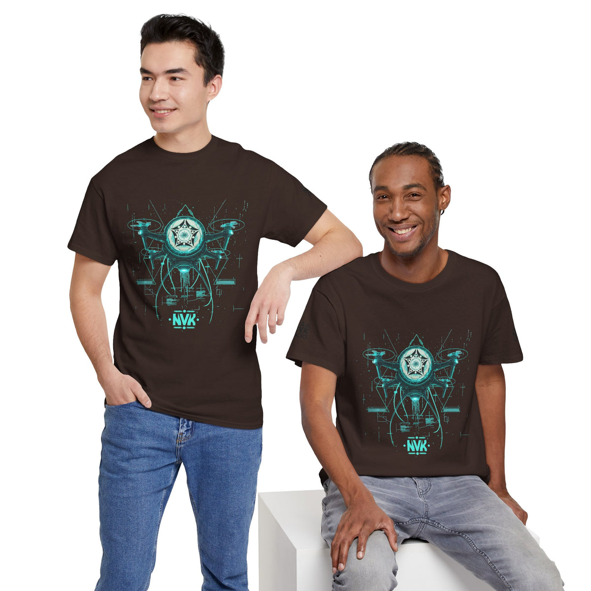 NVK ALIEN DRONE EMBLEM TEE™ — Futuristic Tech Graphic