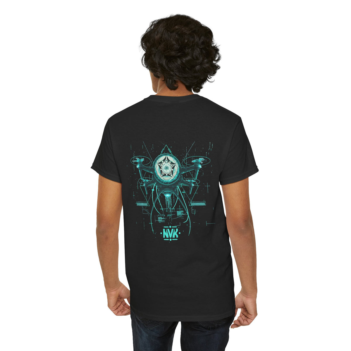NVK ALIEN DRONE EMBLEM TEE™ — Futuristic Tech Graphic