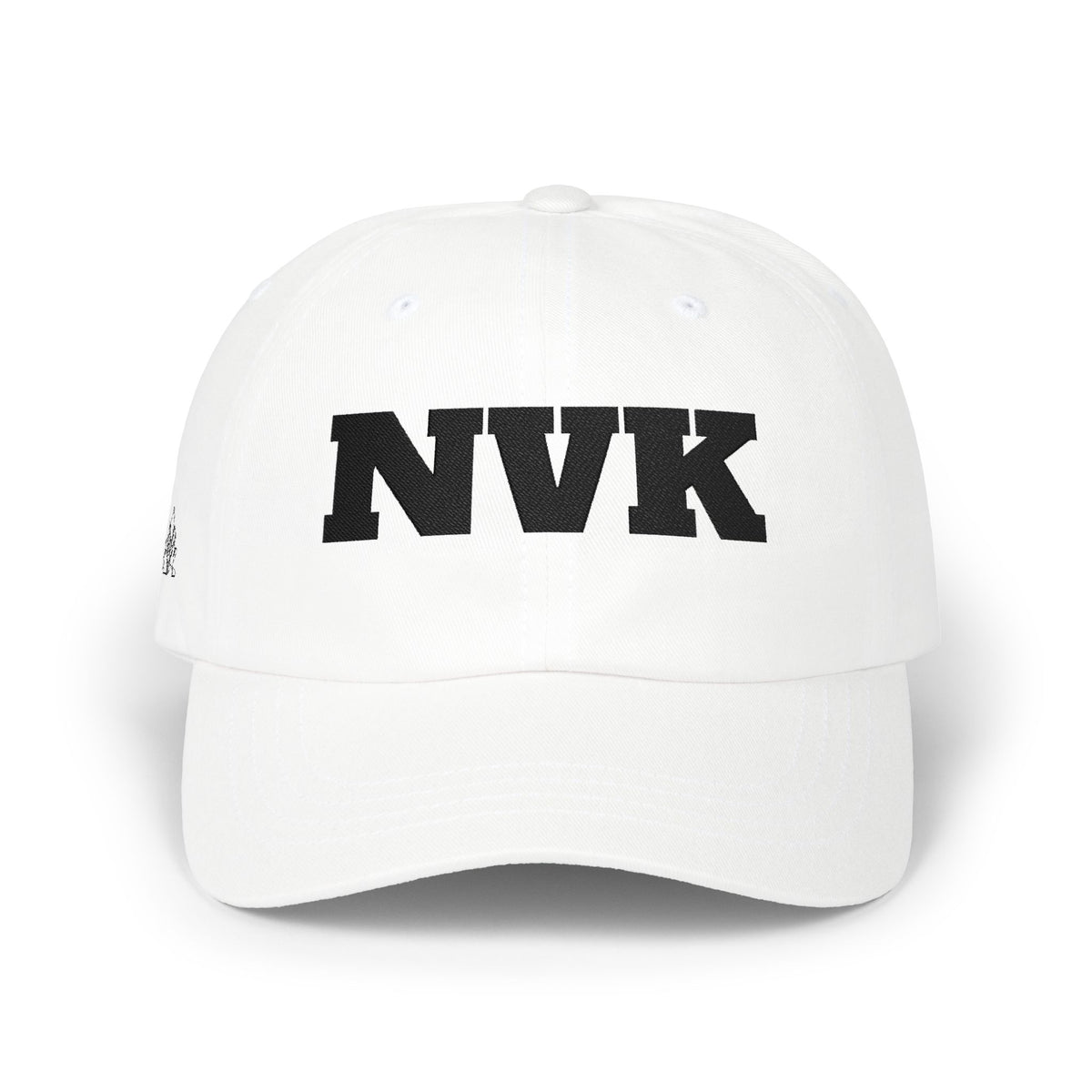 NVK EMBROIDERED DAD CAP™ — Classic White Baseball Hat