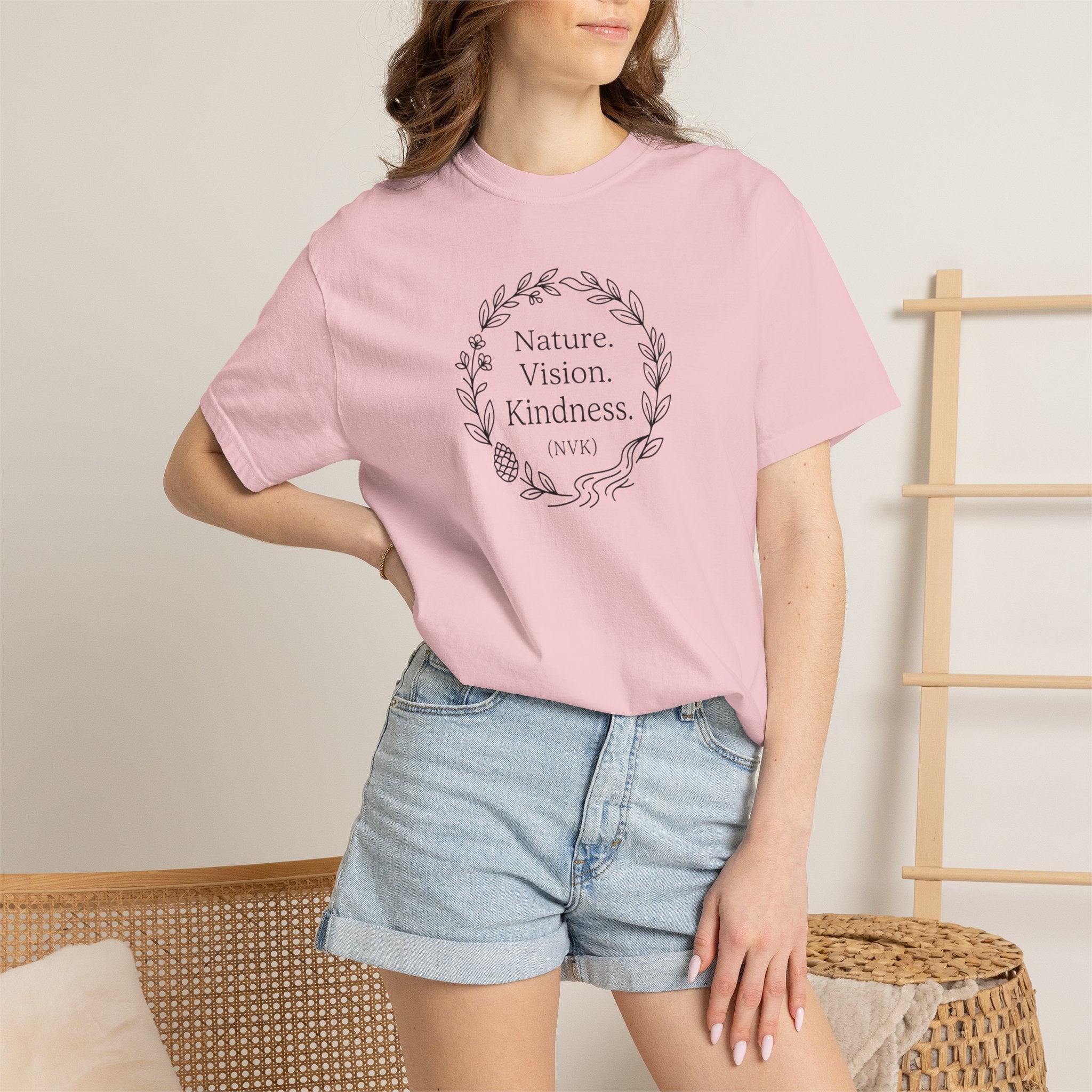 NVK NATURE VISION KINDNESS TEE™ — Floral Wreath Graphic
