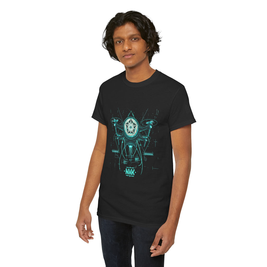 NVK ALIEN DRONE EMBLEM TEE™ — Futuristic Tech Graphic