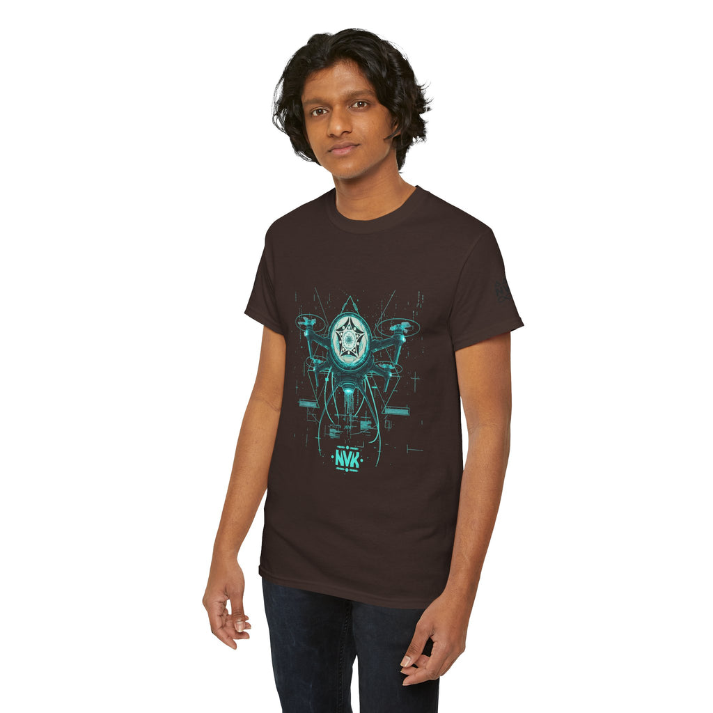 NVK ALIEN DRONE EMBLEM TEE™ — Futuristic Tech Graphic
