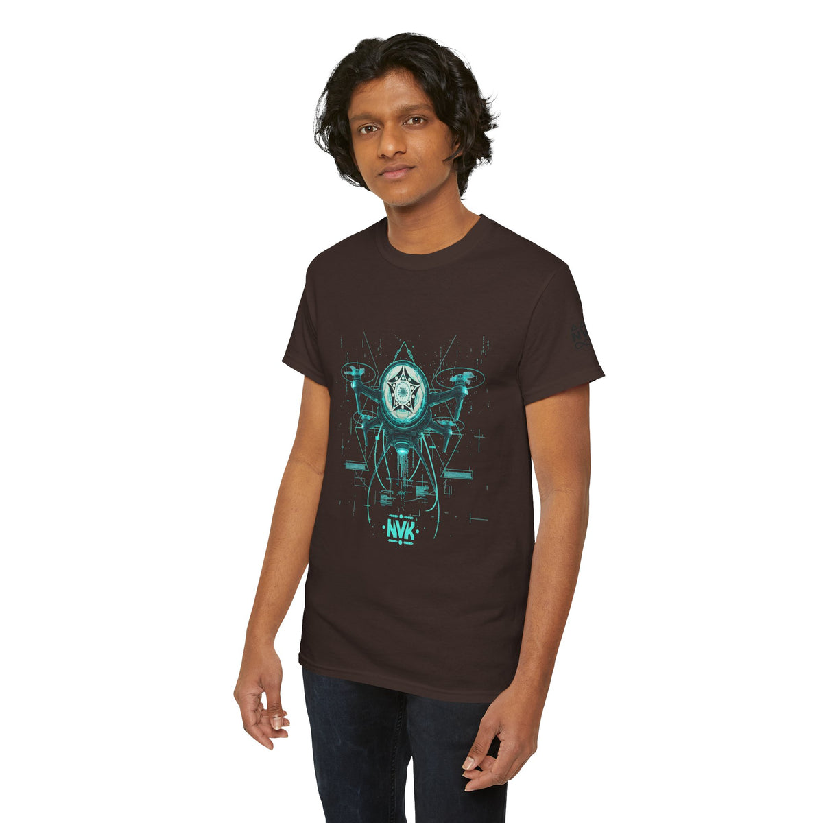 NVK ALIEN DRONE EMBLEM TEE™ — Futuristic Tech Graphic