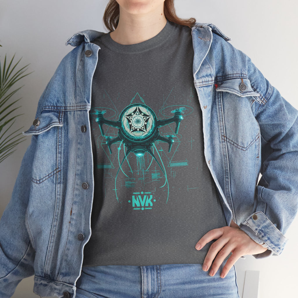 NVK ALIEN DRONE EMBLEM TEE™ — Futuristic Tech Graphic