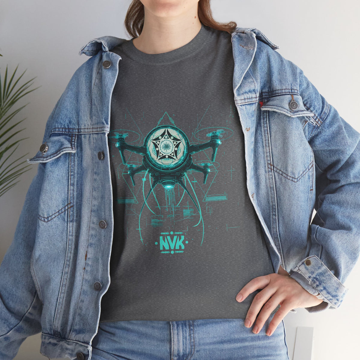 NVK ALIEN DRONE EMBLEM TEE™ — Futuristic Tech Graphic