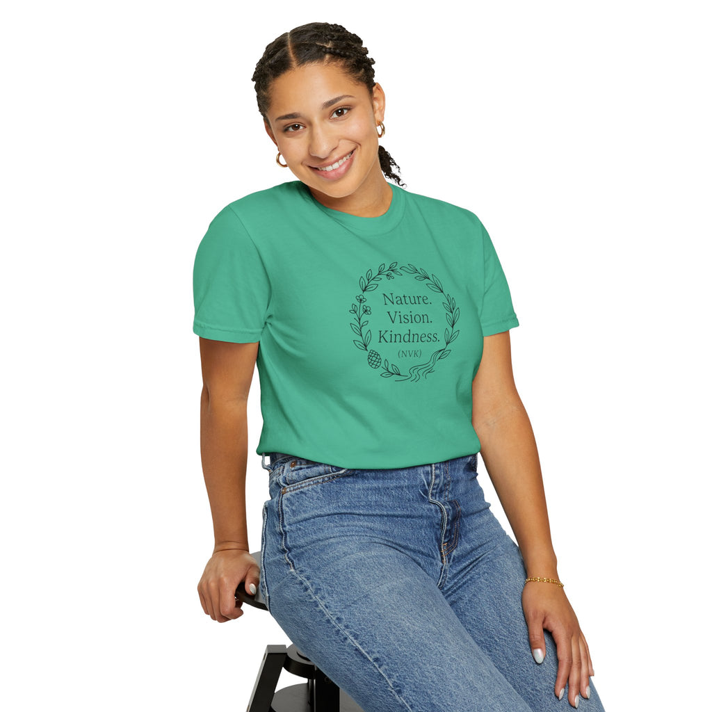 NVK NATURE VISION KINDNESS TEE™ — Floral Wreath Graphic