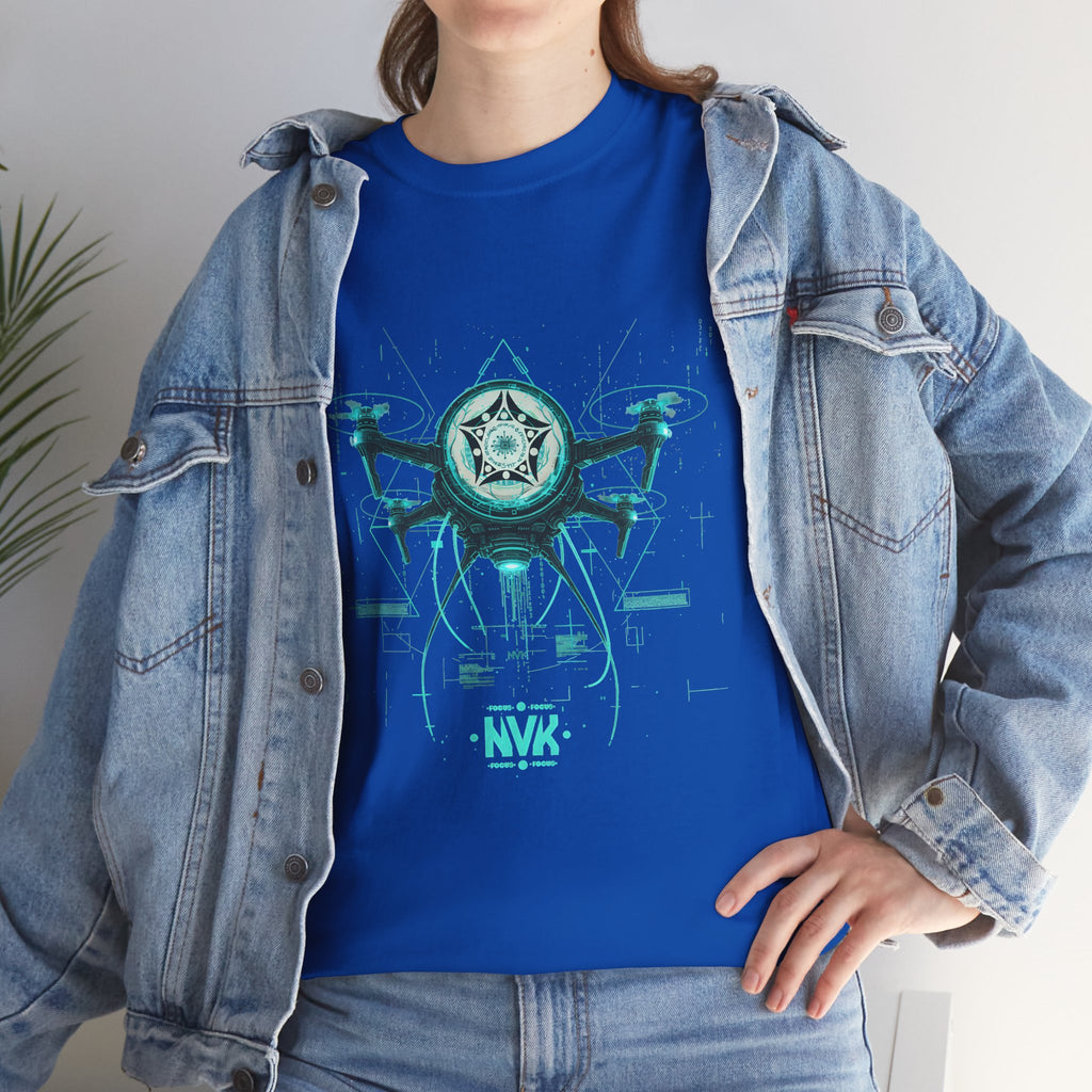 NVK ALIEN DRONE EMBLEM TEE™ — Futuristic Tech Graphic