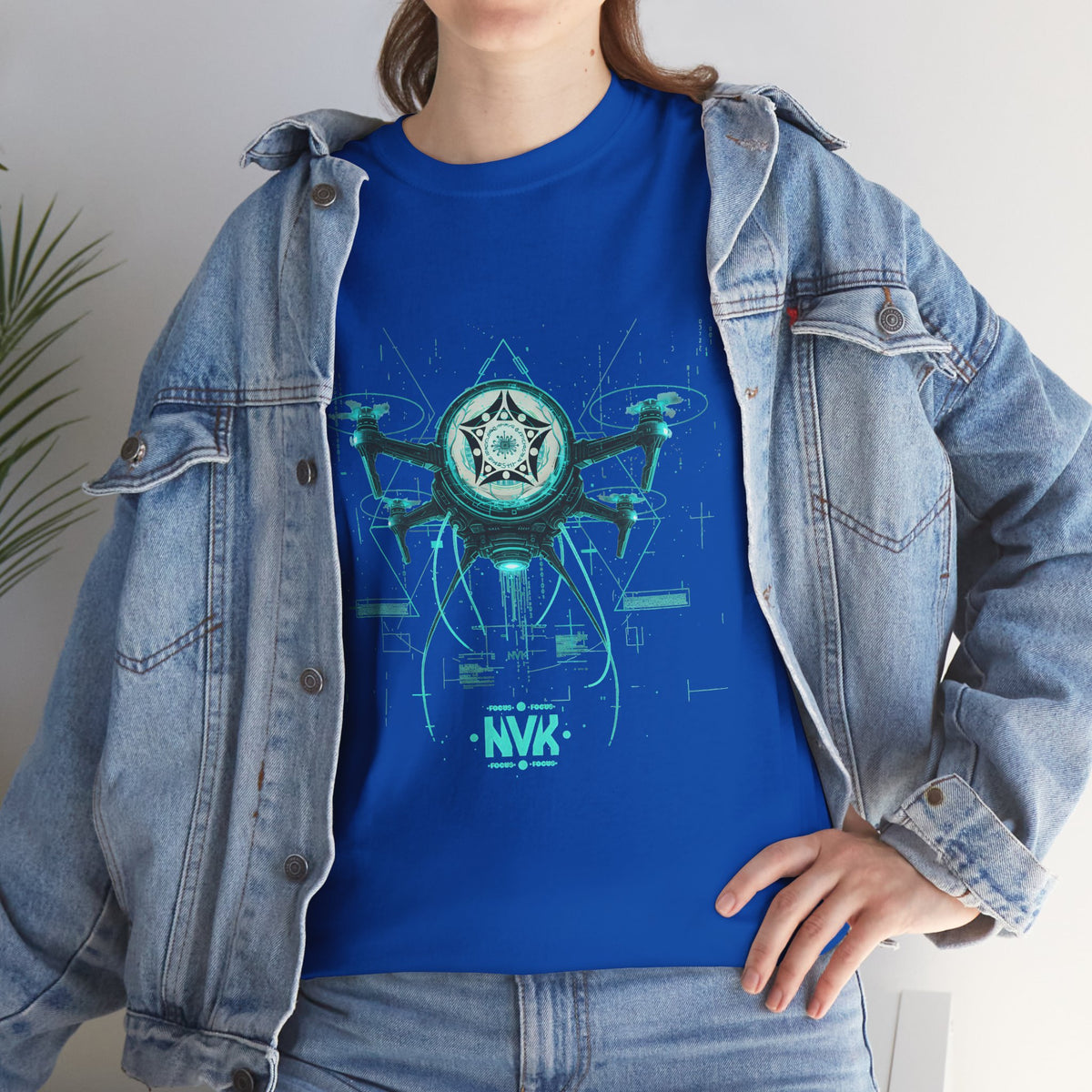 NVK ALIEN DRONE EMBLEM TEE™ — Futuristic Tech Graphic