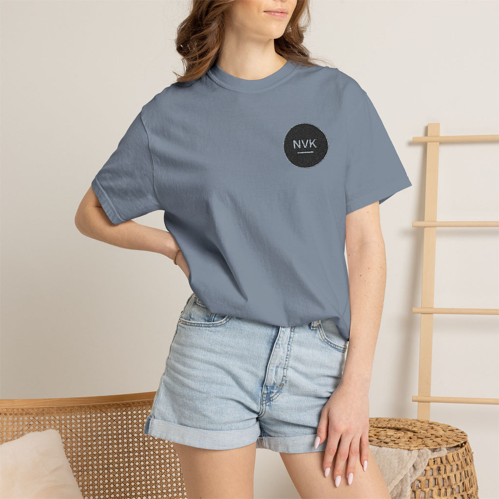 NVK MINIMAL LOGO TEE™ — Heavyweight Garment-Dyed Essential