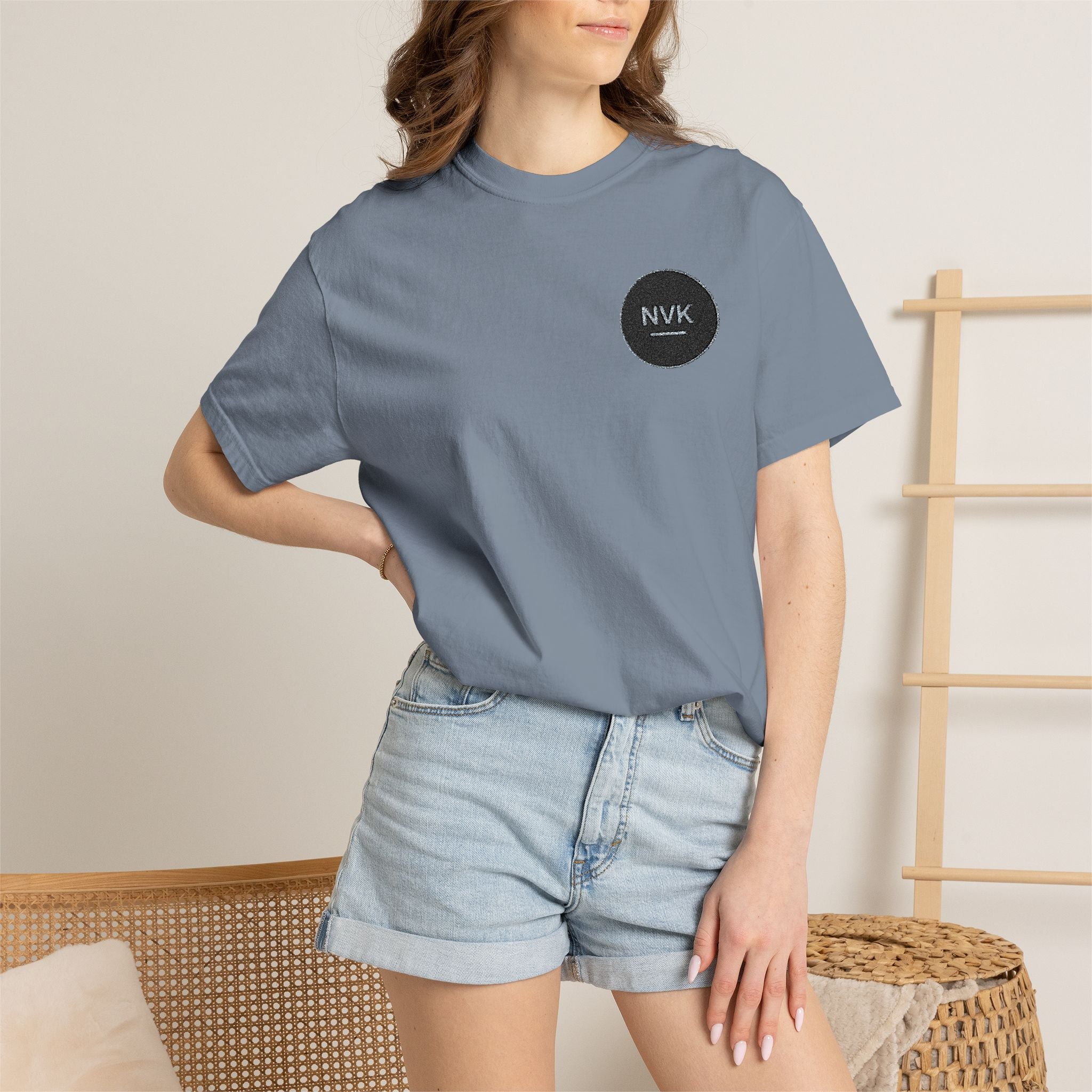 NVK MINIMAL LOGO TEE™ — Heavyweight Garment-Dyed Essential
