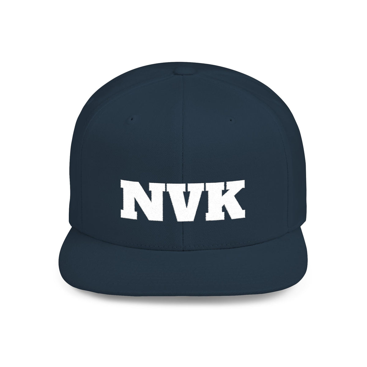NVK FLAT BILL SNAPBACK™ — Bold Distressed Embroidered Logo