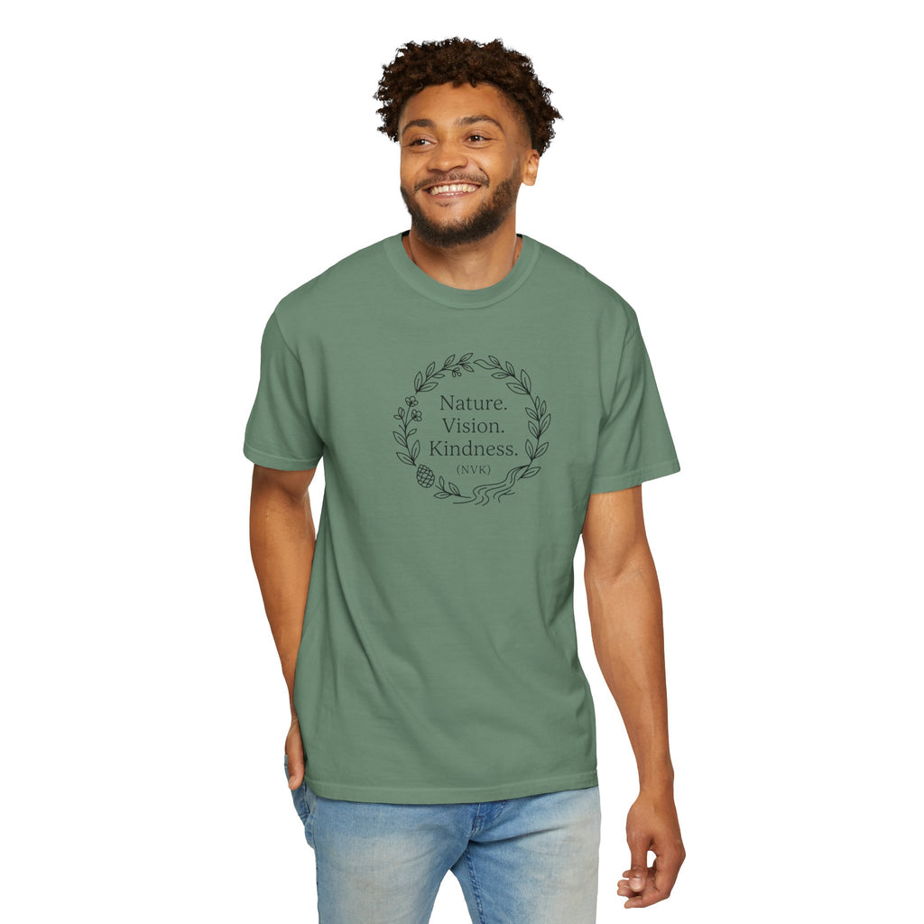 NVK NATURE VISION KINDNESS TEE™ — Floral Wreath Graphic