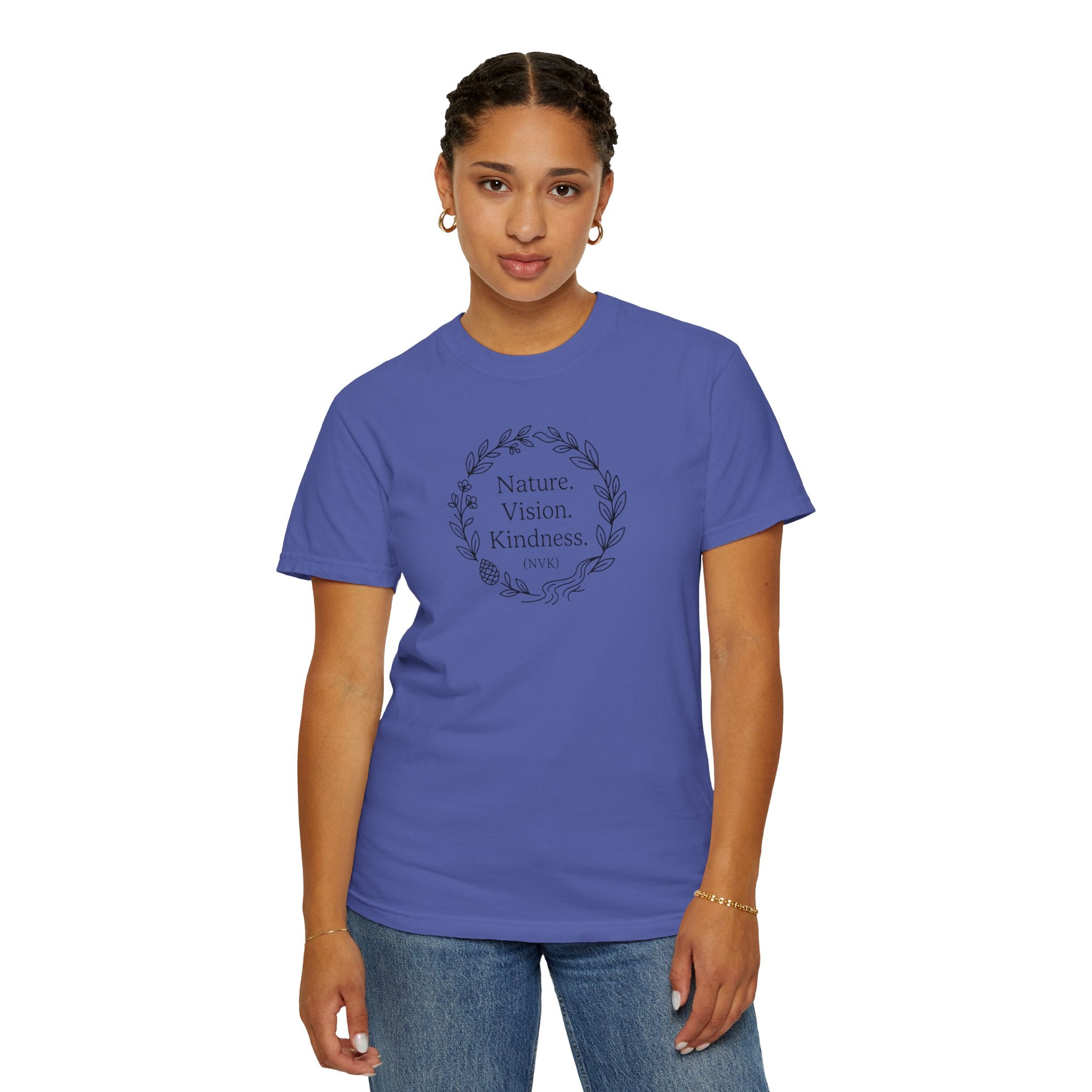 NVK NATURE VISION KINDNESS TEE™ — Floral Wreath Graphic