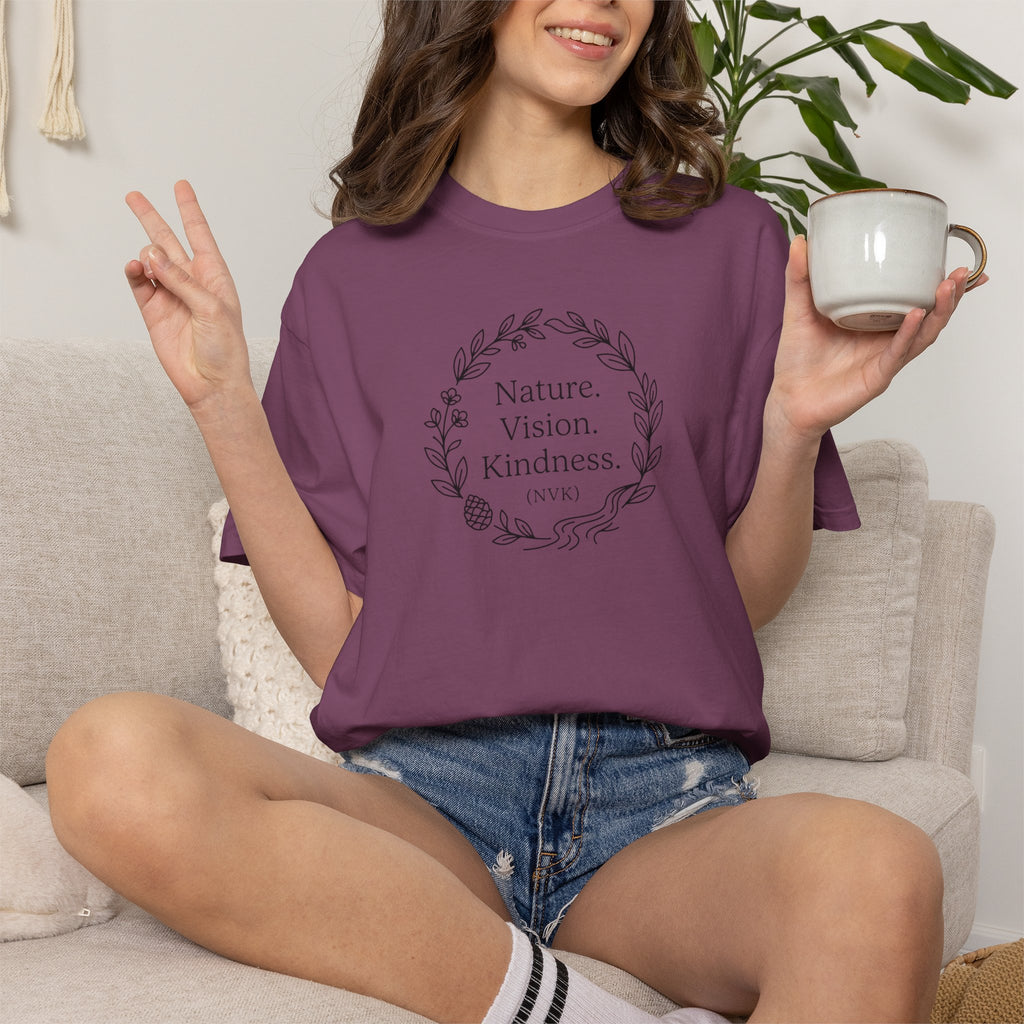 NVK NATURE VISION KINDNESS TEE™ — Floral Wreath Graphic