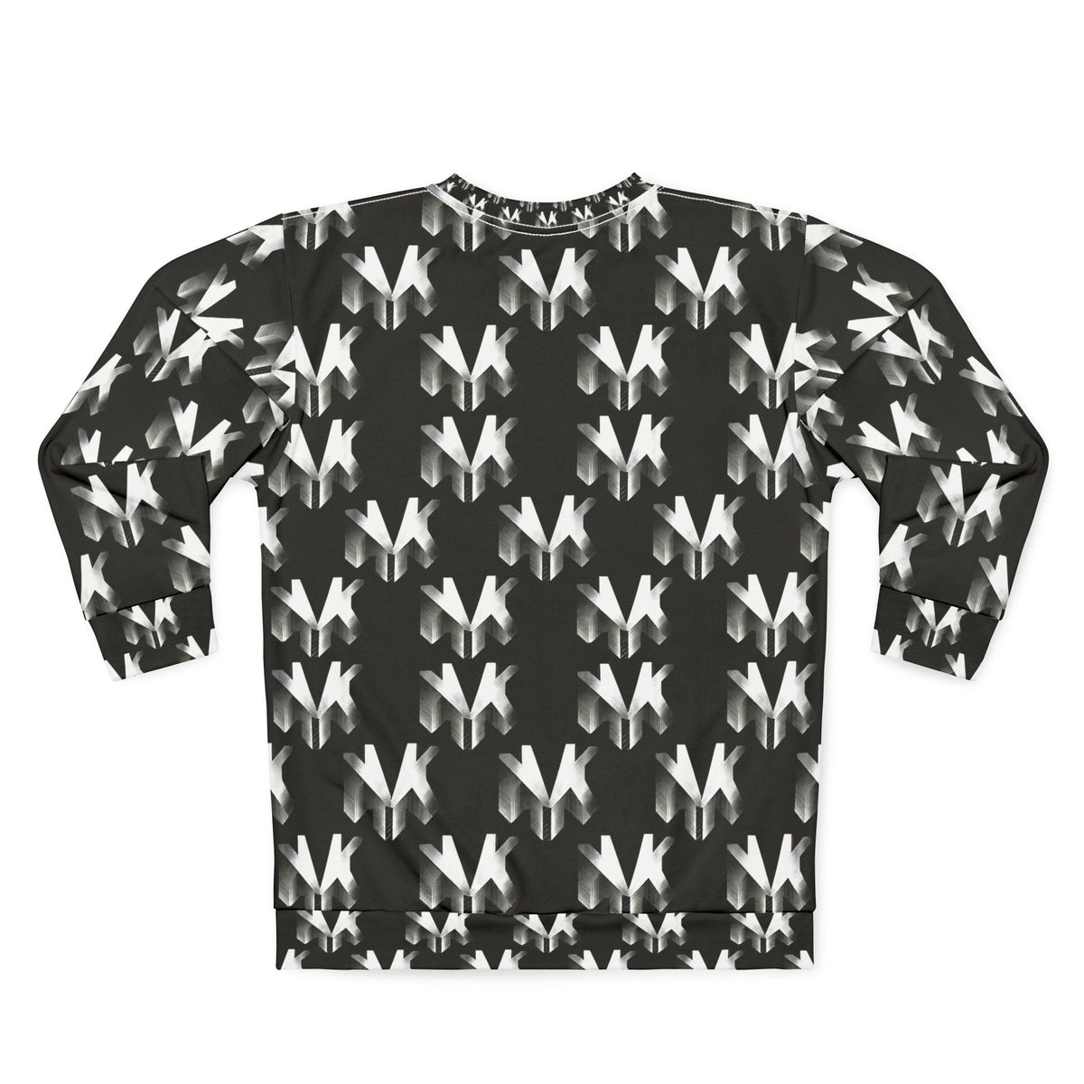 NVK MONOCHROME GEOMETRIC SWEATSHIRT™ — All-Over Print Crewneck