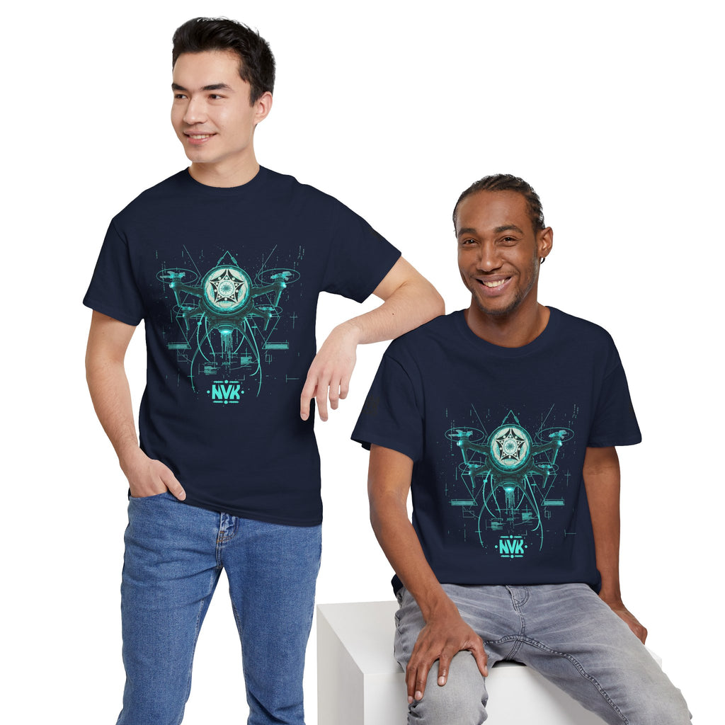NVK ALIEN DRONE EMBLEM TEE™ — Futuristic Tech Graphic