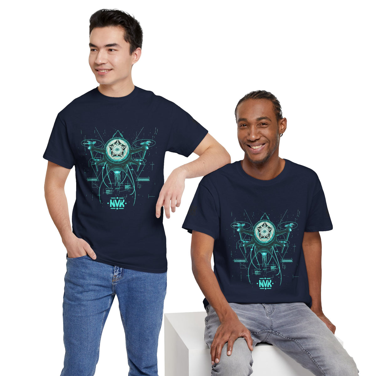 NVK ALIEN DRONE EMBLEM TEE™ — Futuristic Tech Graphic