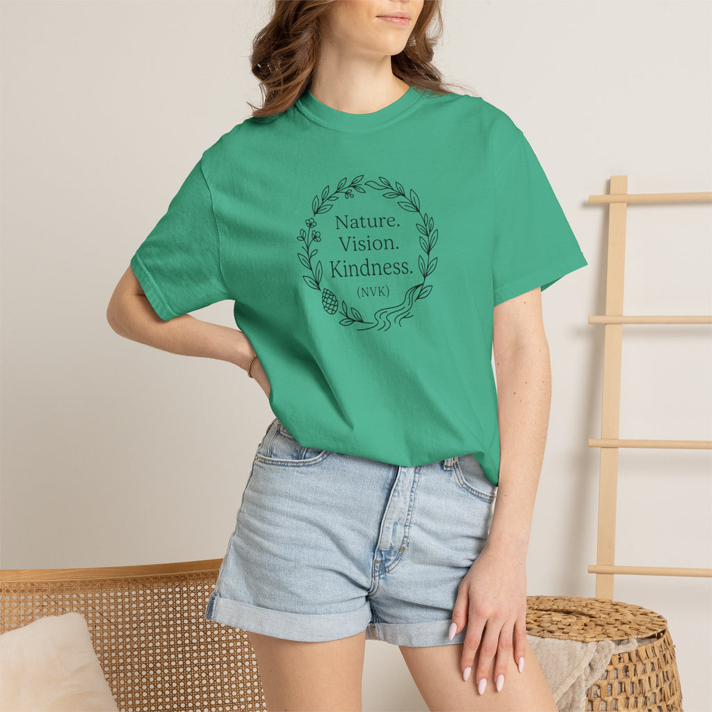 NVK NATURE VISION KINDNESS TEE™ — Floral Wreath Graphic