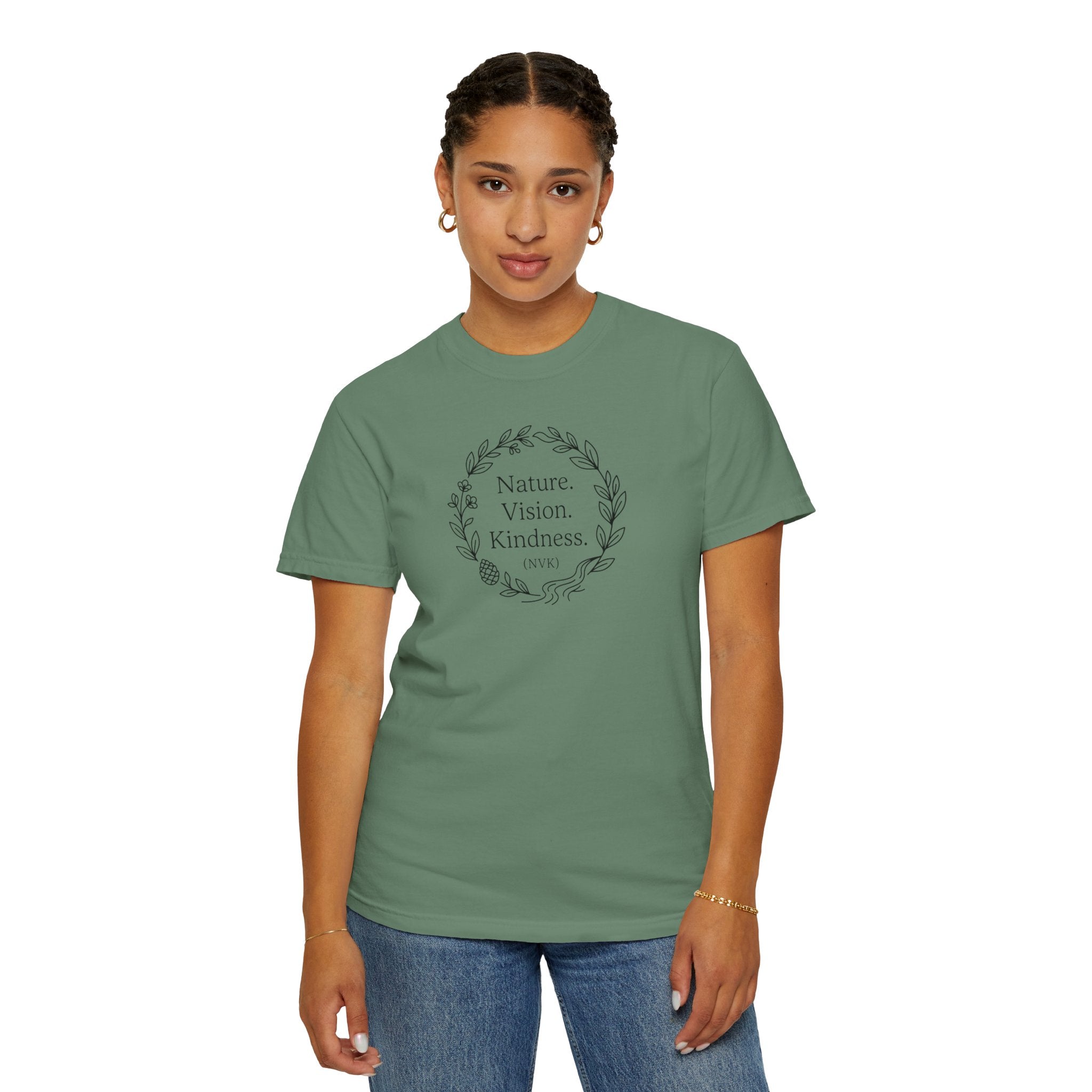 NVK NATURE VISION KINDNESS TEE™ — Floral Wreath Graphic