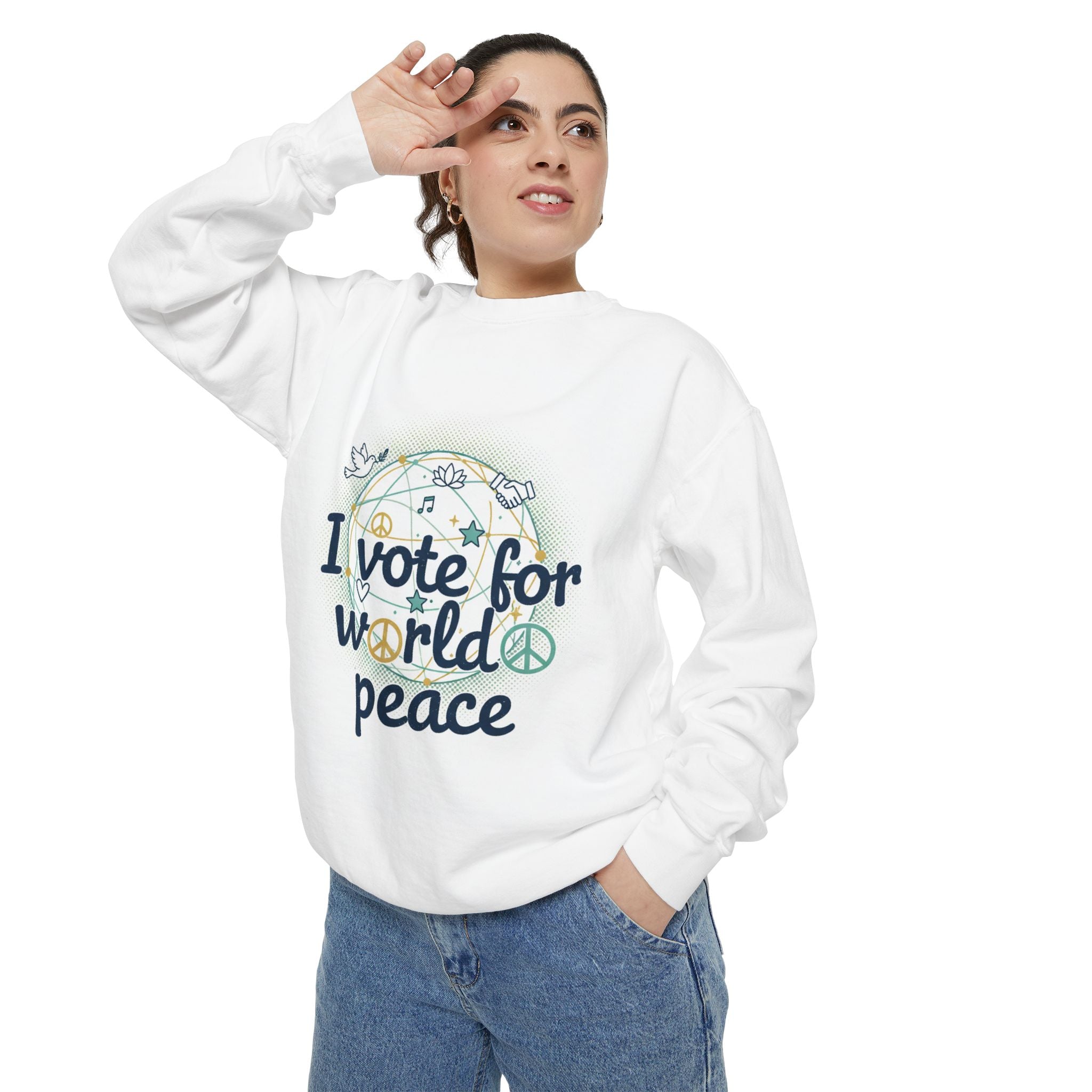 NVK WORLD PEACE SWEATSHIRT™ — Embroidered Unisex Crewneck
