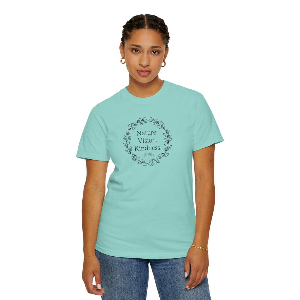 NVK NATURE VISION KINDNESS TEE™ — Floral Wreath Graphic