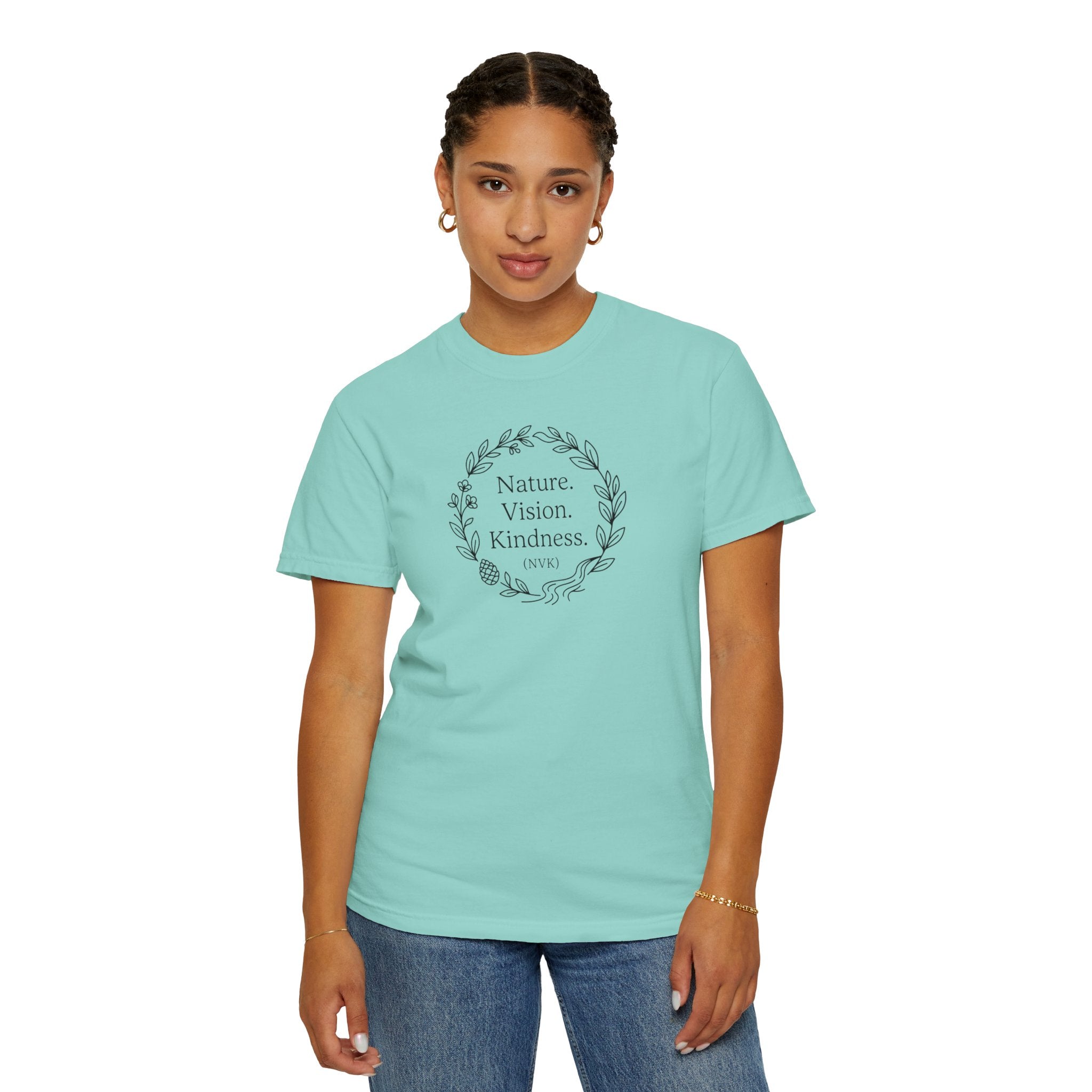 NVK NATURE VISION KINDNESS TEE™ — Floral Wreath Graphic