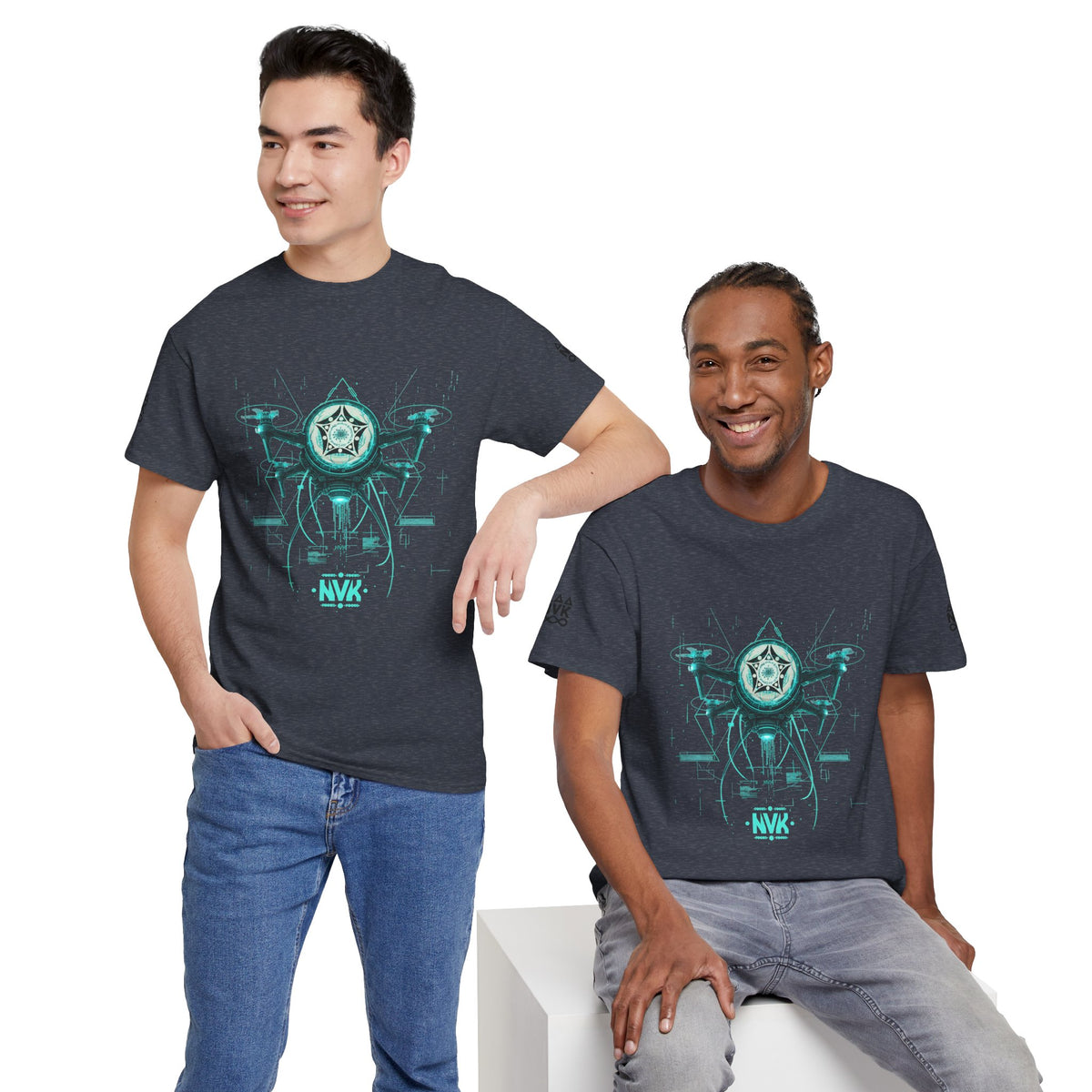 NVK ALIEN DRONE EMBLEM TEE™ — Futuristic Tech Graphic